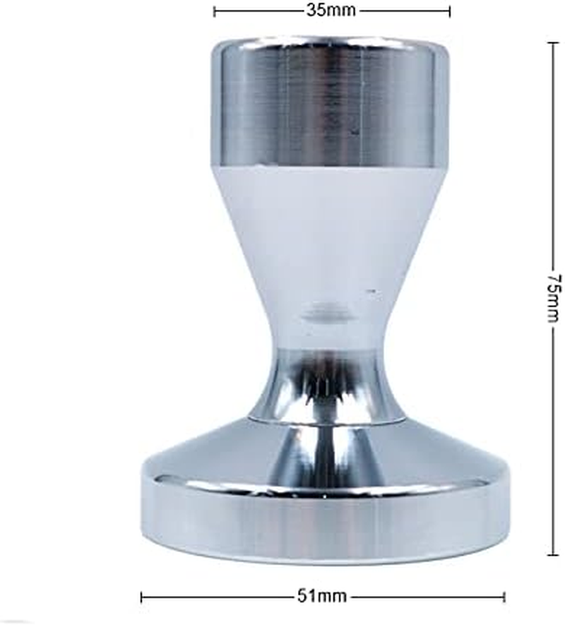 ZONADA Coffee Tamper, 51Mm Espresso Coffee Press, Stainless Steel Tamper with Silicone Tamper Mat for Coffee and Espresso, Tamping, Barista