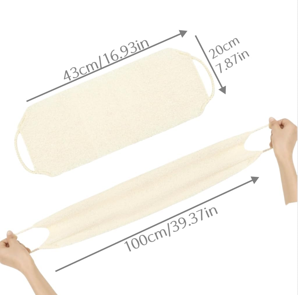 2Pcs Nylon Exfoliating Washcloth with Handles, Exfoliating Shower Towel with Handles, Back Shower Towel Exfoliating Wash Cloth Shower Scrubber