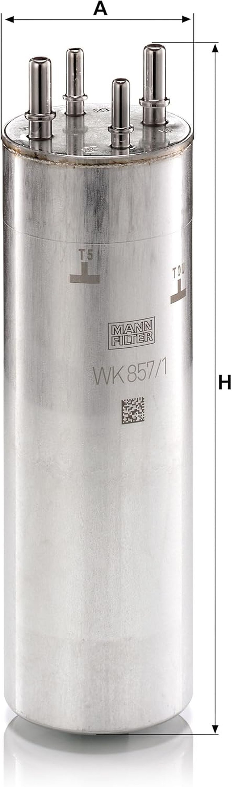 MANN-FILTER Fuel Filter WK 857/1, Black, Canister, 8.1 Cm, 0.59 Kg, for Passenger Cars image number 4