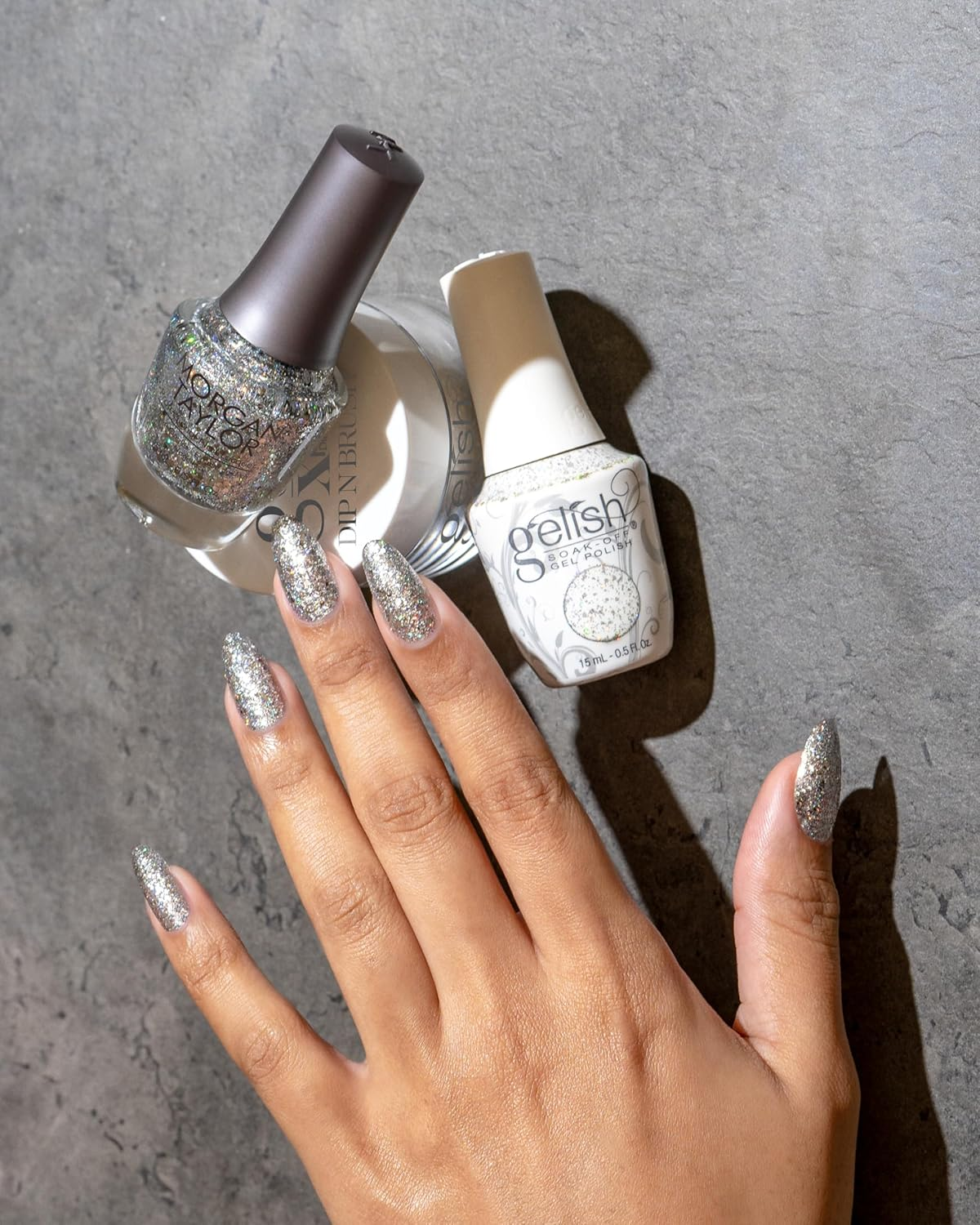 Gelish Am I Making You Gelish? Professional Gel Polish, Silver Glitter, 15 Ml image number 5