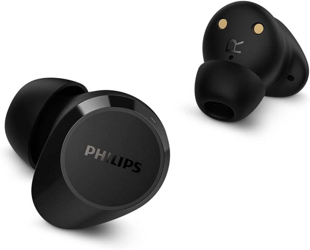 Philips TAT1209BK Wireless Bluetooth Earbuds - Small Earbuds, Great Value, Natural Sound with Dynamic Bass, Clear Calls and Pocket Size Charging Case - Black image number 3
