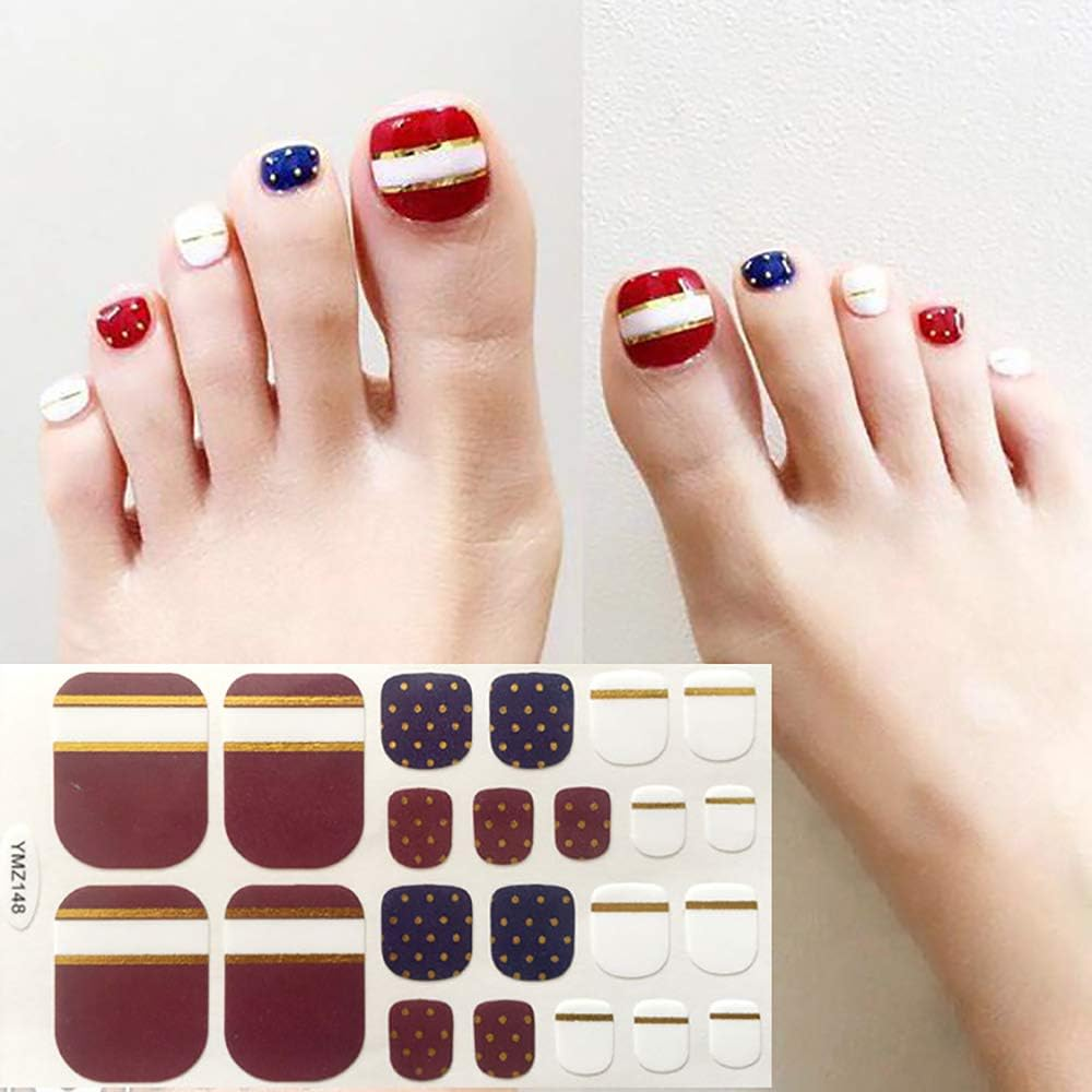 5 Pcs New Nail Stickers Foot Stickers 22 Small Stickers Waterproof Exquisite Fashion Makeup Nails Tips Decorations