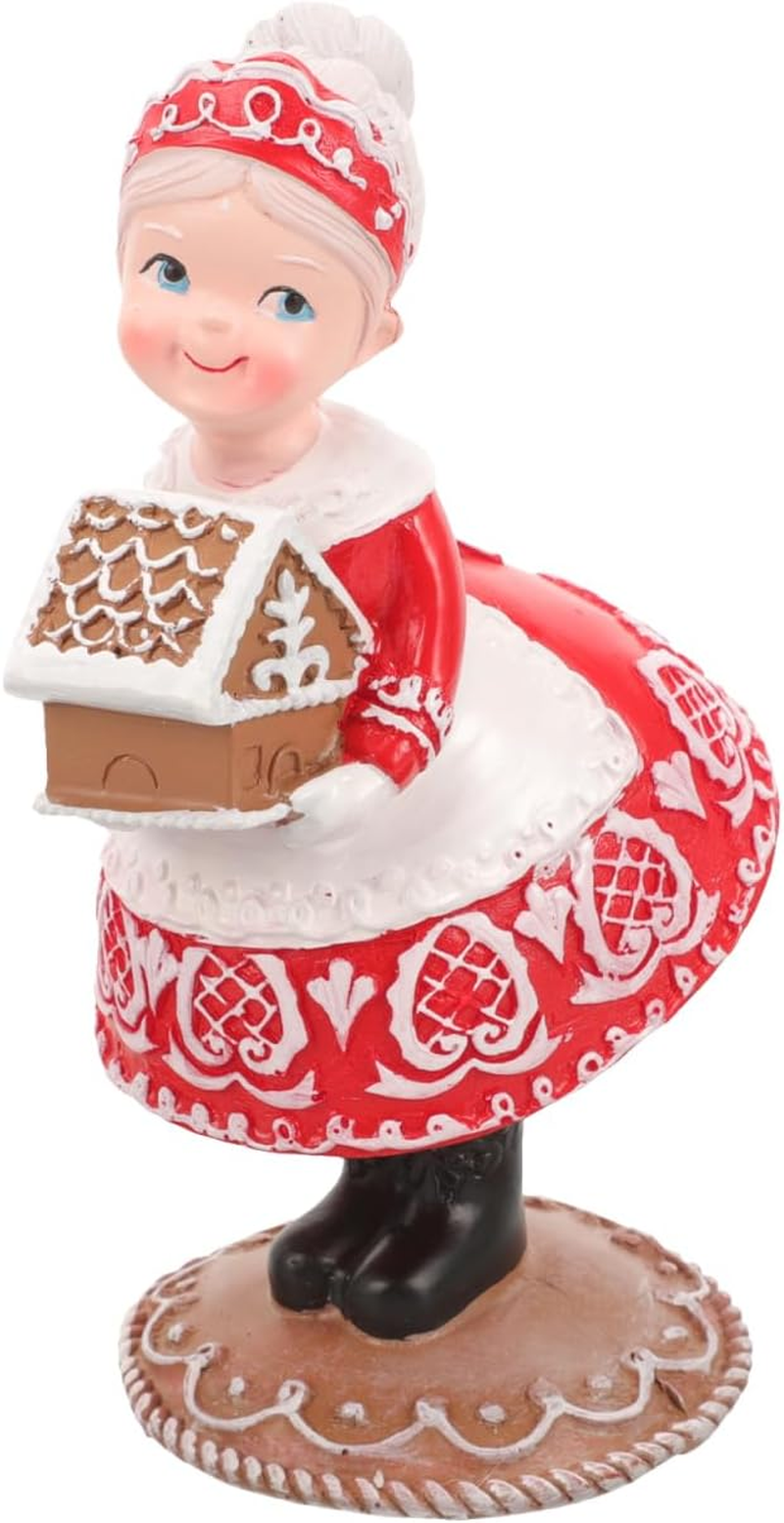 COHEALI Couple Resin Figurines Set - Mrs Claus Ornament for Christmas Decor, Perfect for Desk and Home Decoration image number 6