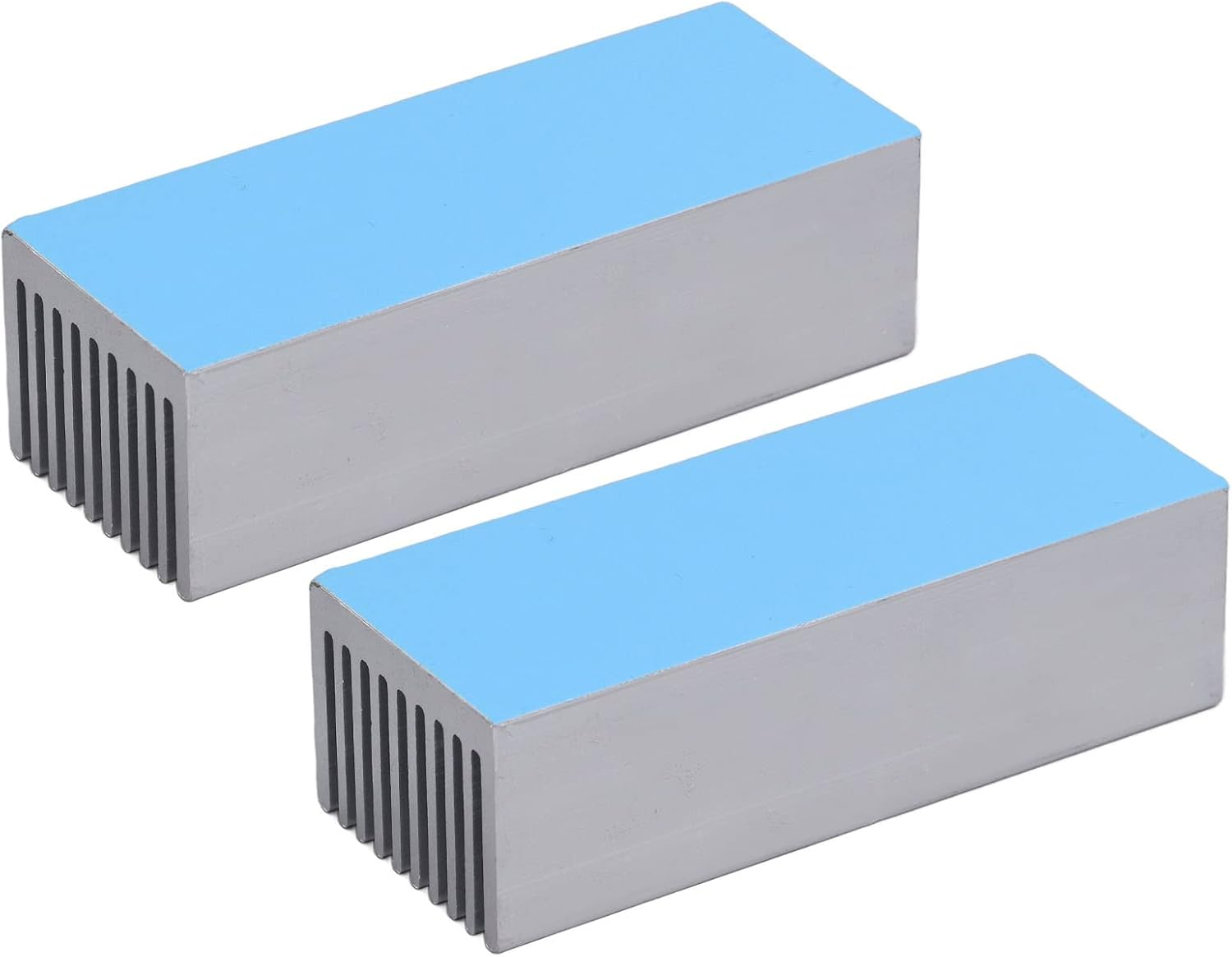 Cooling Fins, Corrosion Resistant Aluminum Heatsink Large Area Compact Size Easy Installation for Electronic Chip Power Board (With Thermal Conductive Adhesive) image number 1