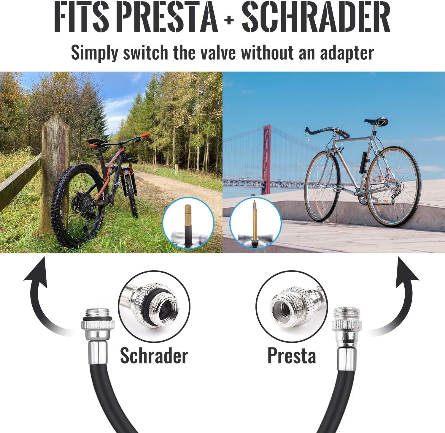 Alloy Portable Mini Bicycle Tire Pump,Bicycle Frame Tire Pump,Mini Portable Bike Pumps,Mini Bike Tire Pump Portable Bicycle Tire Pump,1Set Mini Bike Pump Portable Frame Pump, Bike Hand Pump image number 5