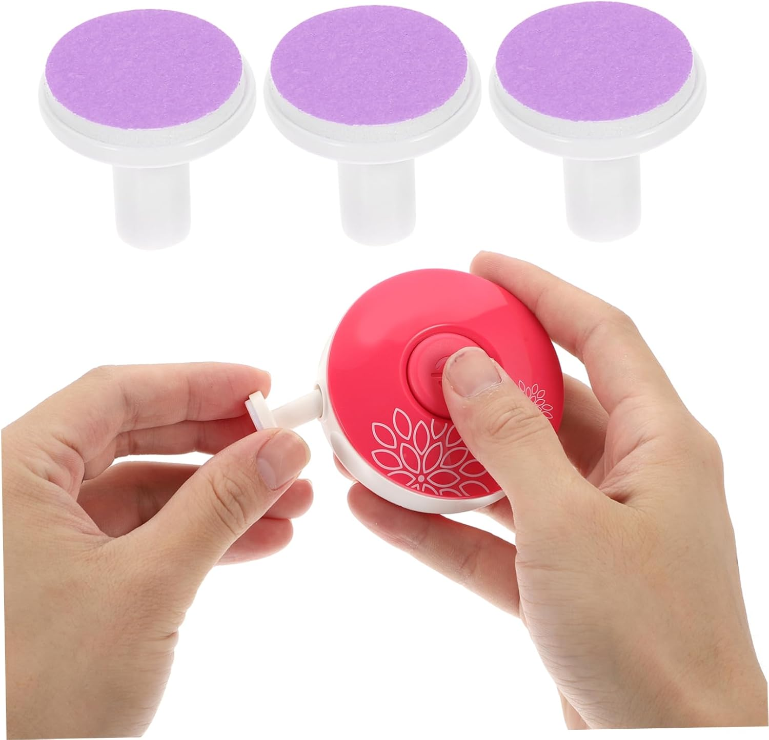 Vaguelly 12Pcs Electric Infant Nail Trimmer Replacement Heads Purple Nail Grinding Pads for 6-12 Months Tool for Newborns image number 4