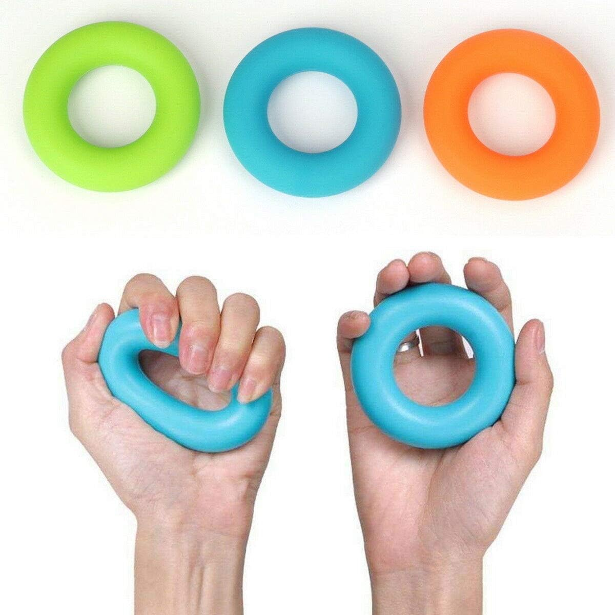 2X 5Pcs Power Hand Grip Forearm Gripper + Finger Stretcher Trainer for Home Gym Use