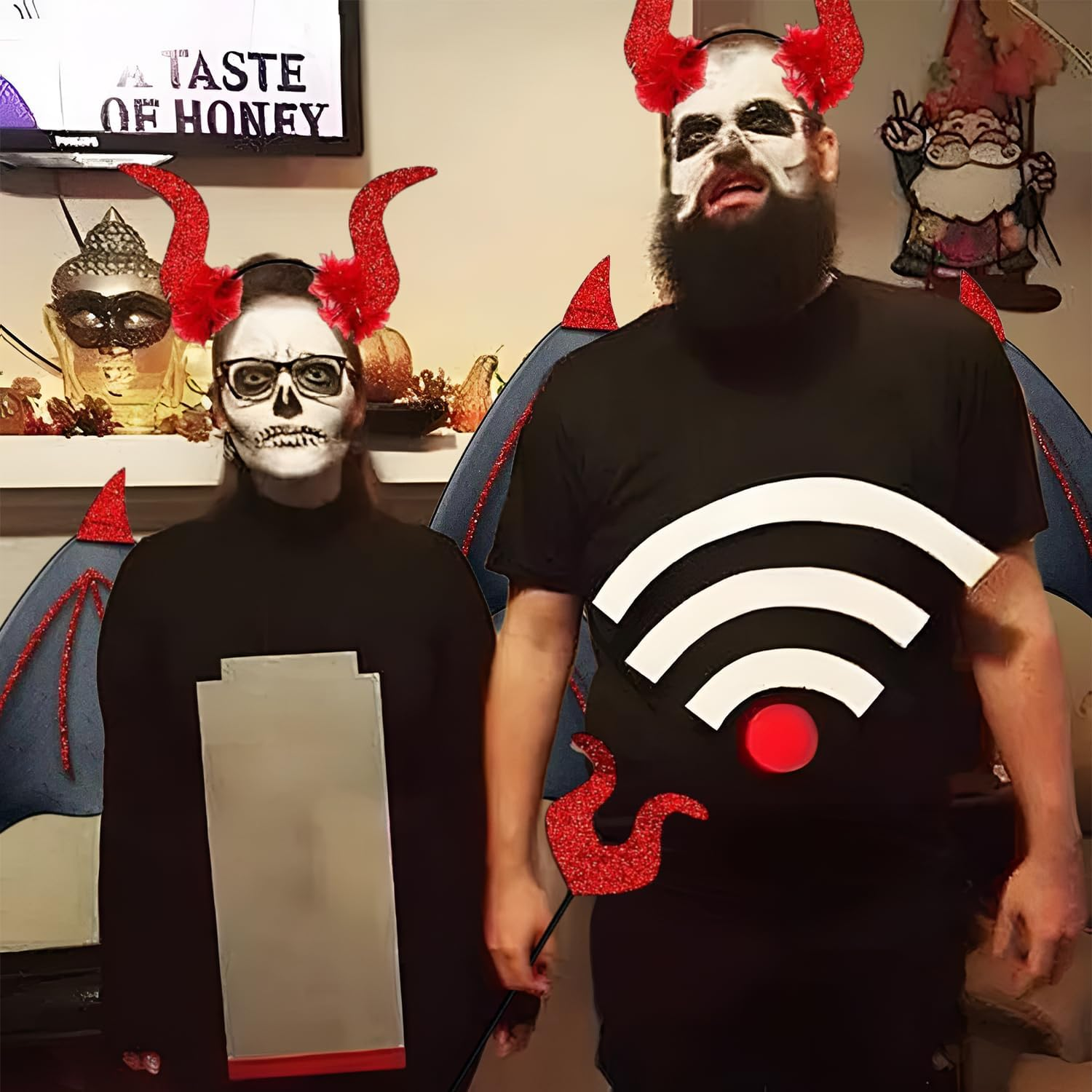 GIOD Halloween Devil Wings Costumes, Devil Wings and Headband, Role Playing the Dark Angel with a Corner Belt and the Devil Fork, Suitable for Halloween, Party, Stage Performance image number 2