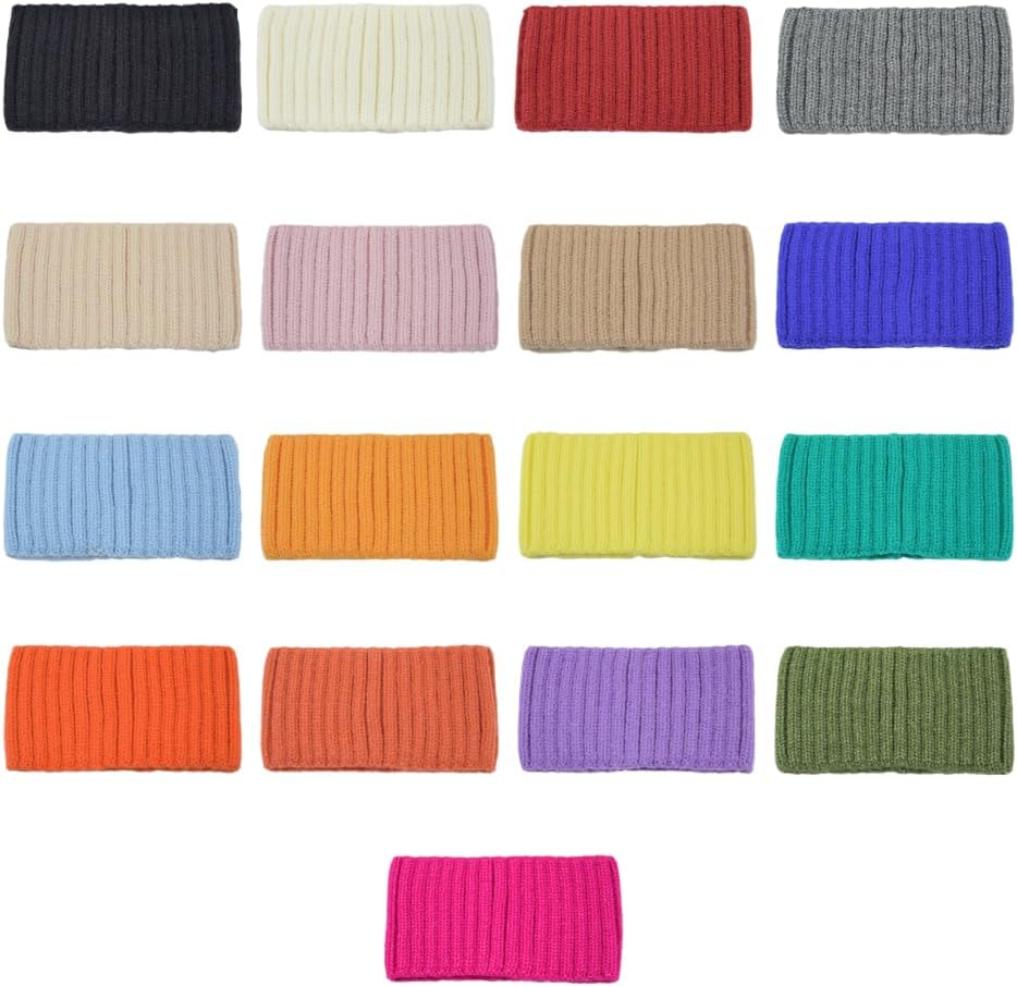 Wambere 1 X Winter Headband, Women'S Headband, Knitted Hair Band, Warmer Hairband, Elastic Ear Warmers, Headband, Wide Brimmed Headband for Face for Girls and Women, Light Blue