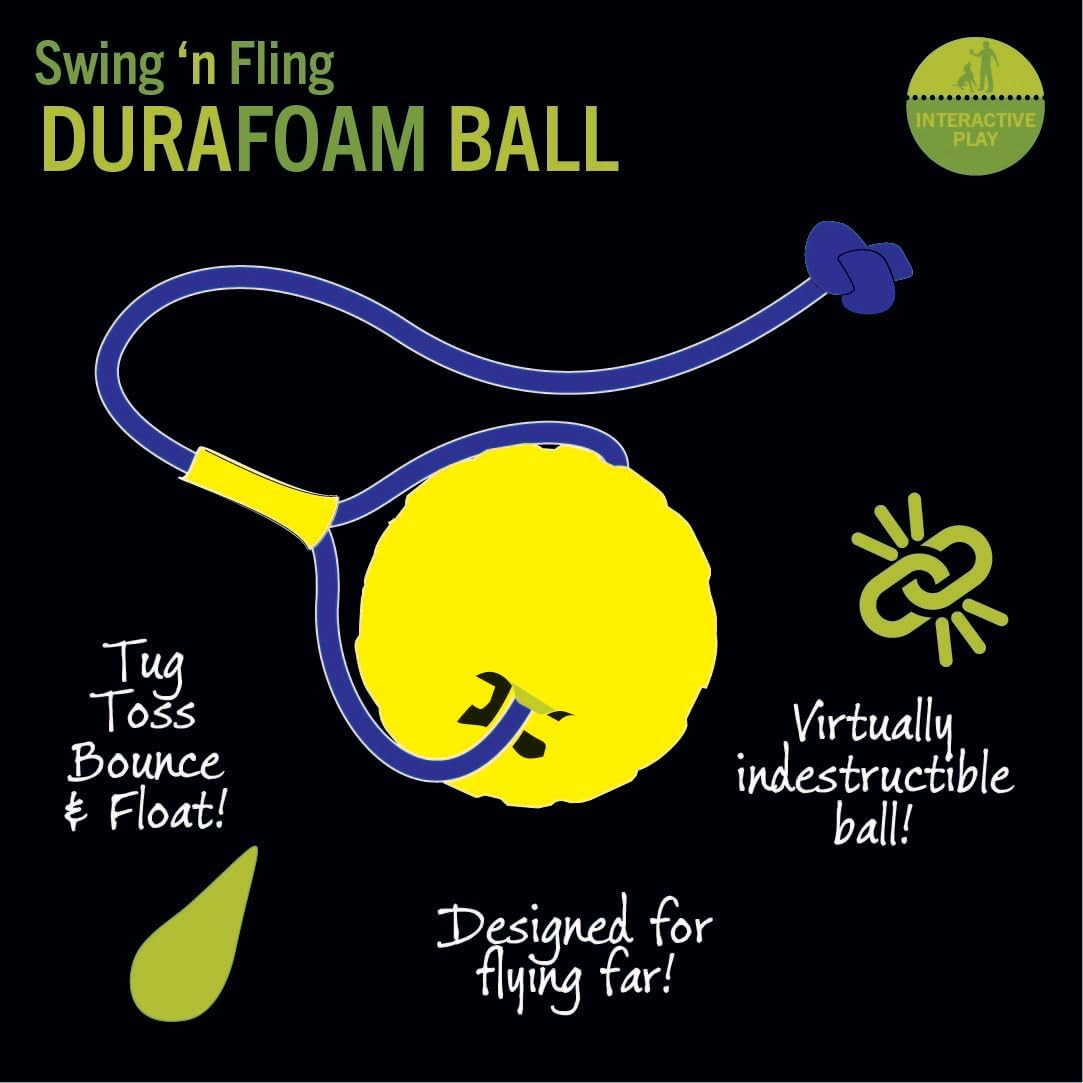 Starmark Swing and Fling Fetch Ball, Medium Yellow (Pack of 1) - Large image number 3