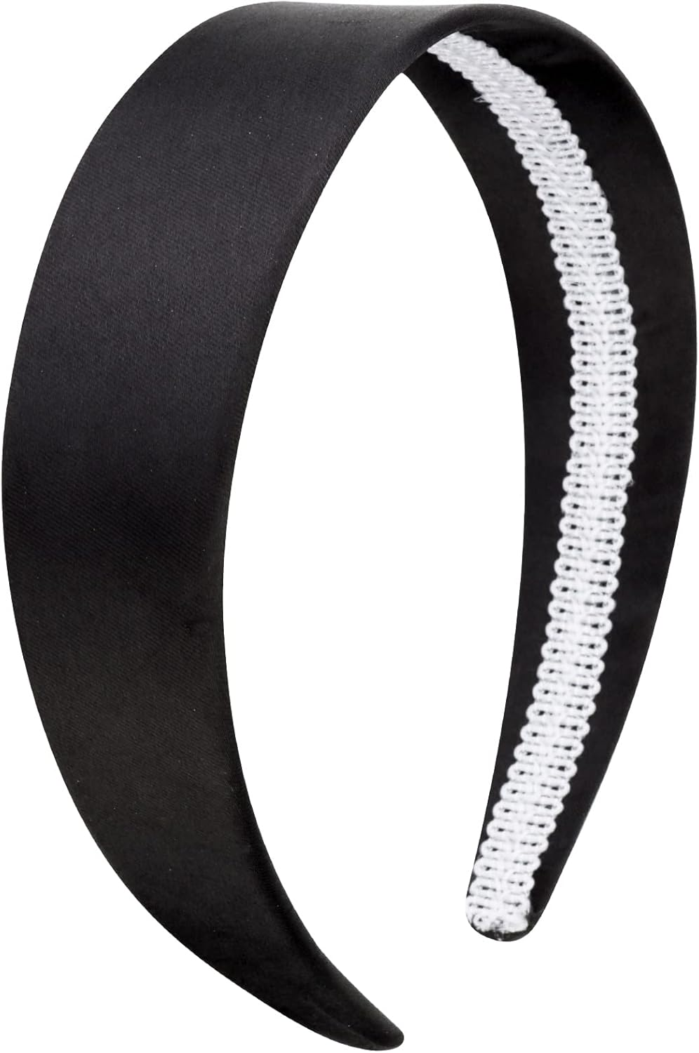 Wecoe Dark Purple Headband 1.6 Inch Wide Silk Satin Headband Women Non Slip Fashion Plain Head Band Solid Hair Band DIY Holiday Hair Accessories for Women Girls Diademas Para Mujer Gifts