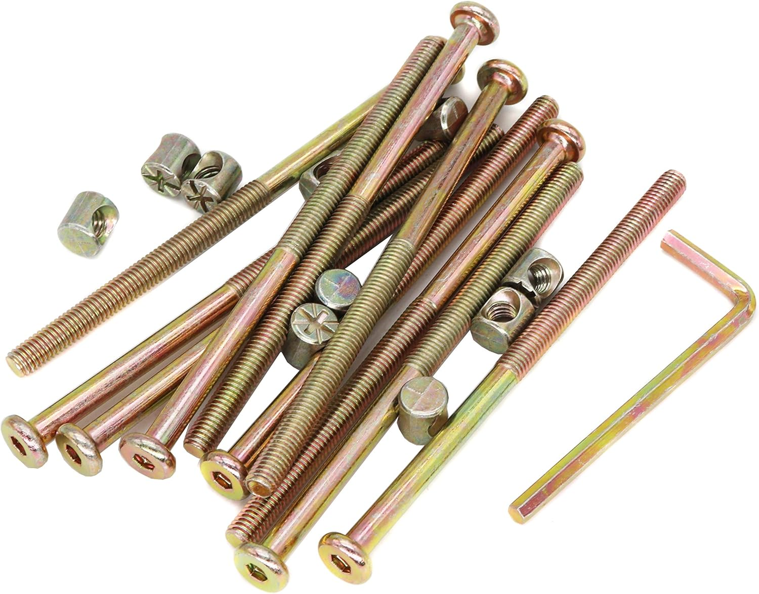 Cseao Antique Bed Bolts Hardware Replacement Parts, Cseao 10-Pack M6 X 110Mm Socket Cap Bed Mounting Bolt for Furniture (M6 X 110Mm) image number 4