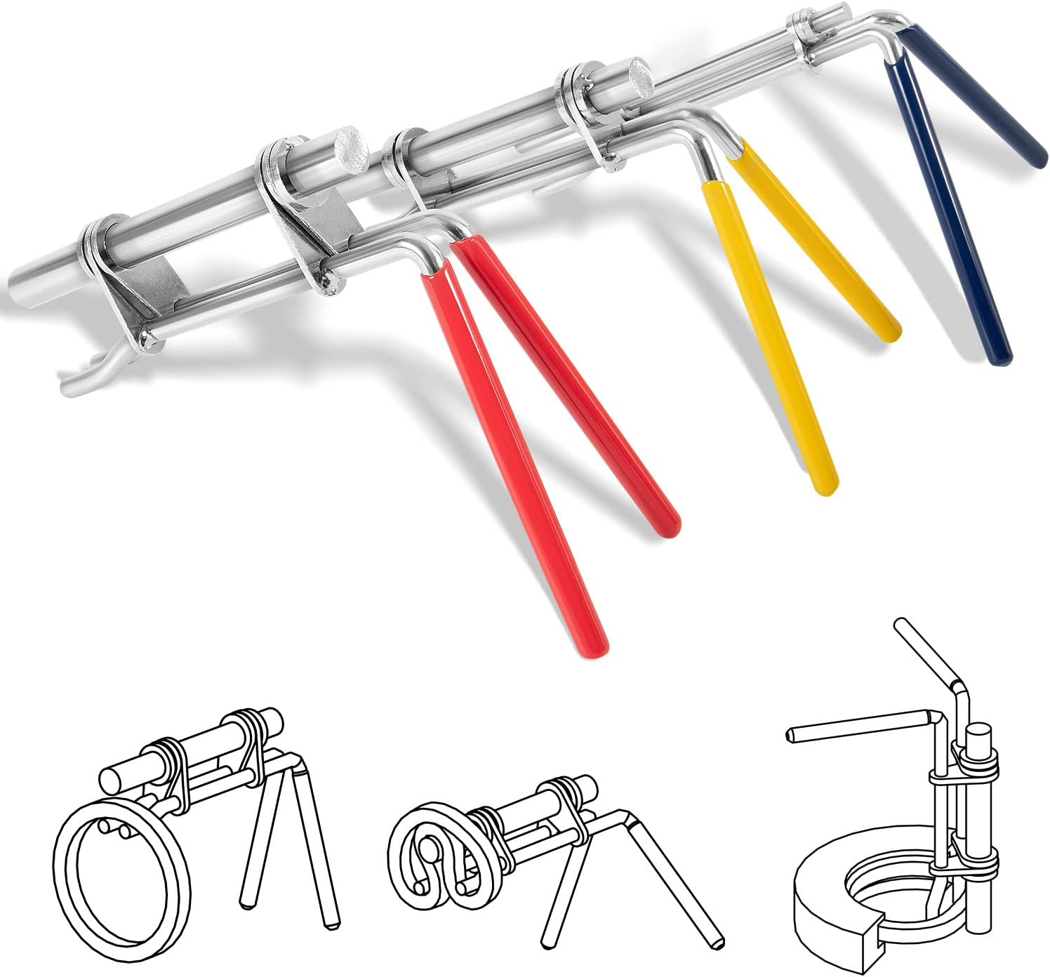 3 Pack Hydraulic Seal Installation Tools, Hydraulic Cylinder Piston Repair Seal Kit, U-Cup Rod Seal Installation Tool Kits Upgraded Seal Twistor Install Tool Set