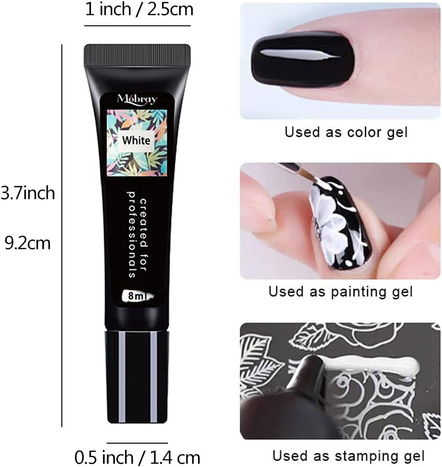 Nail Stamper Kit with Stamping Polish, Nail Stamping Gel Polish Set Nail Print Stamper Tool Nail Stamping Plate Stamp Nail Stamp Polish Gel Paint for Nails Art Printing UV Nail Polish