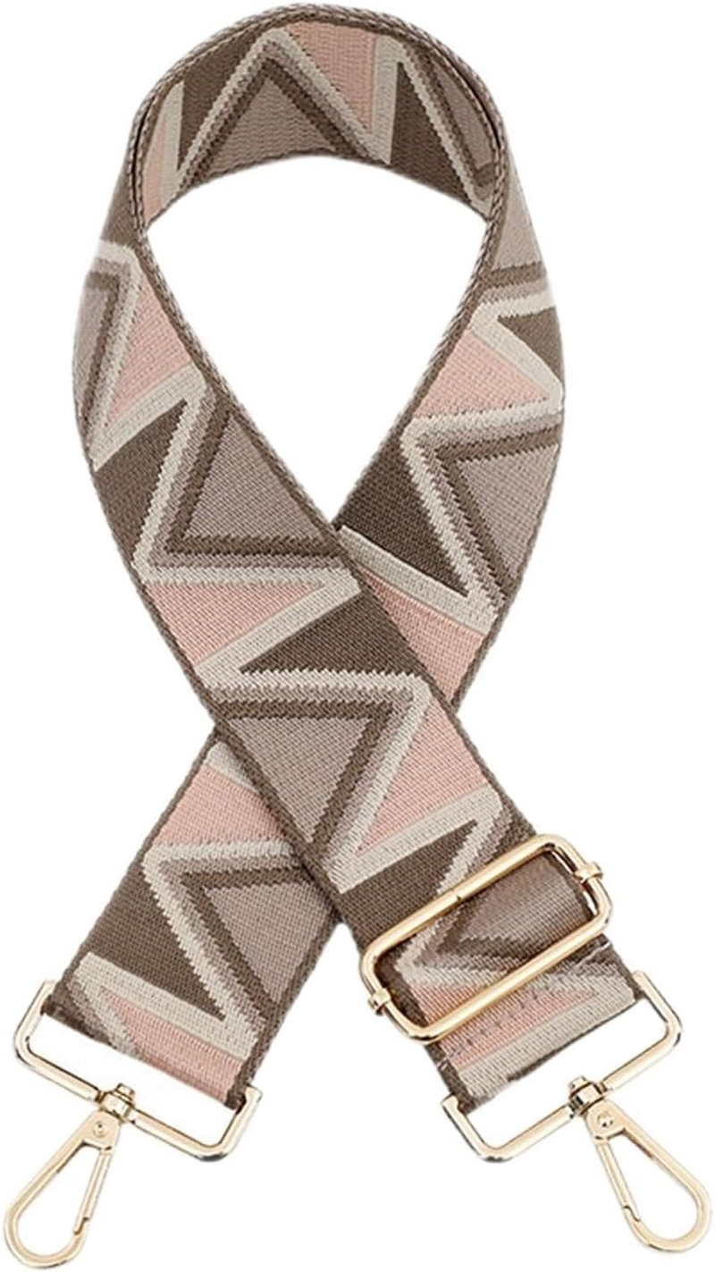 Shoulder Strap Bag Straps Adjustable Bag Part Accessories for Handbags Leather Belt Wide Rainbow Replacement Shoulder Strap Crossbody Handbag Replacement Strap (Color : S-19, Size : Gold)