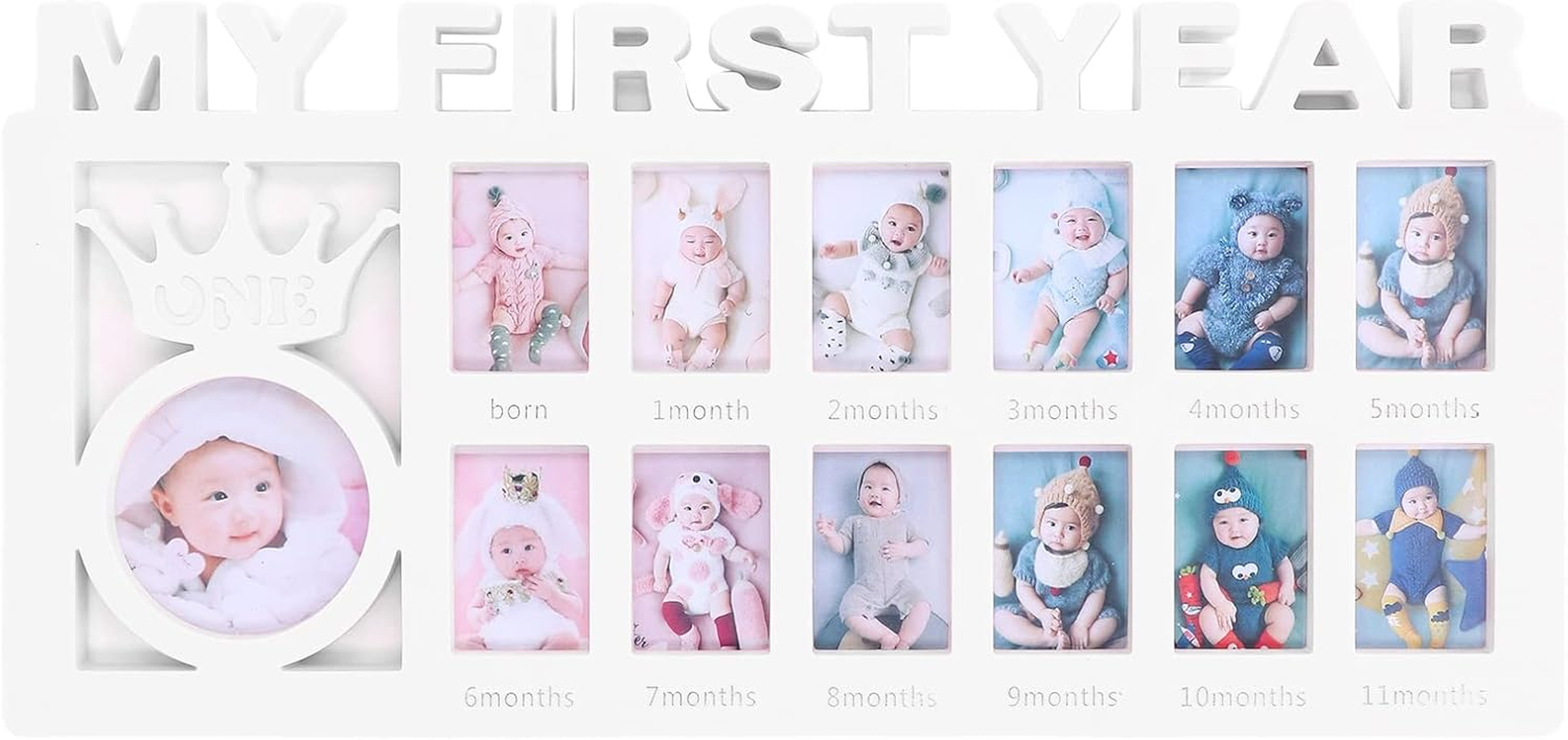 Baby Prints Photo Frame for Newborns - 12 Small Picture Frames for Recording Baby'S Growth - Strong and - Ideal Home Decoration and Giving - Plastic Material (#3)