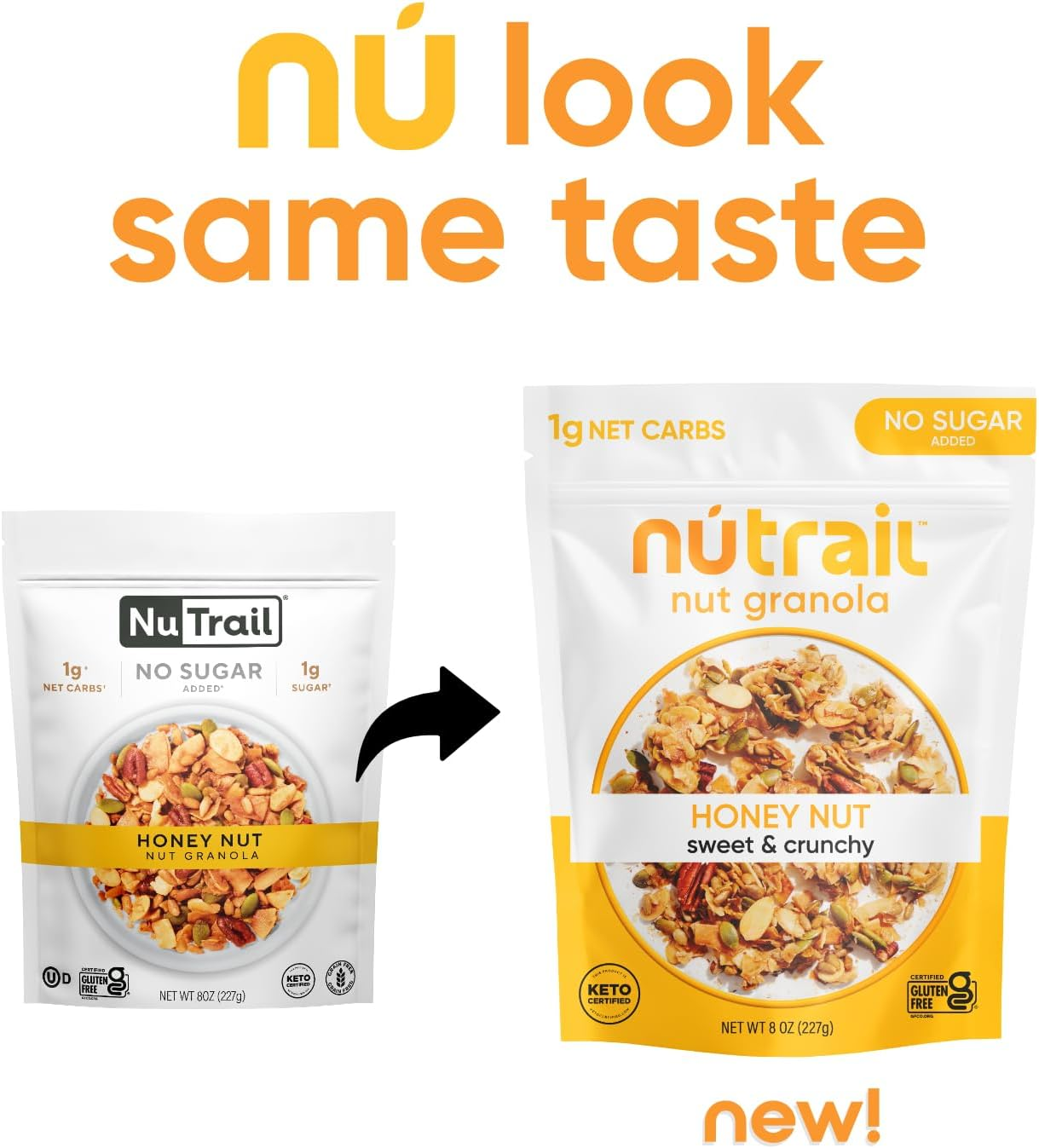 Nutrail Nut Granola Cereal, Honey Nut, No Sugar Added, Keto, Low Carb, Gluten Free, Grain Free, Healthy Breakfast 8 Oz. 3 Count image number 4