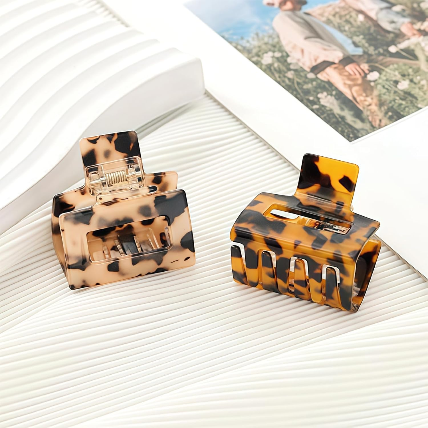 Pack of 6 Matte Hair Clips for Women Girls, Hair Claw Clip, Rectangular, Non-Slip Hair Clips for Thin/Thick Hair for Everyday, Party (5 Cm) image number 1