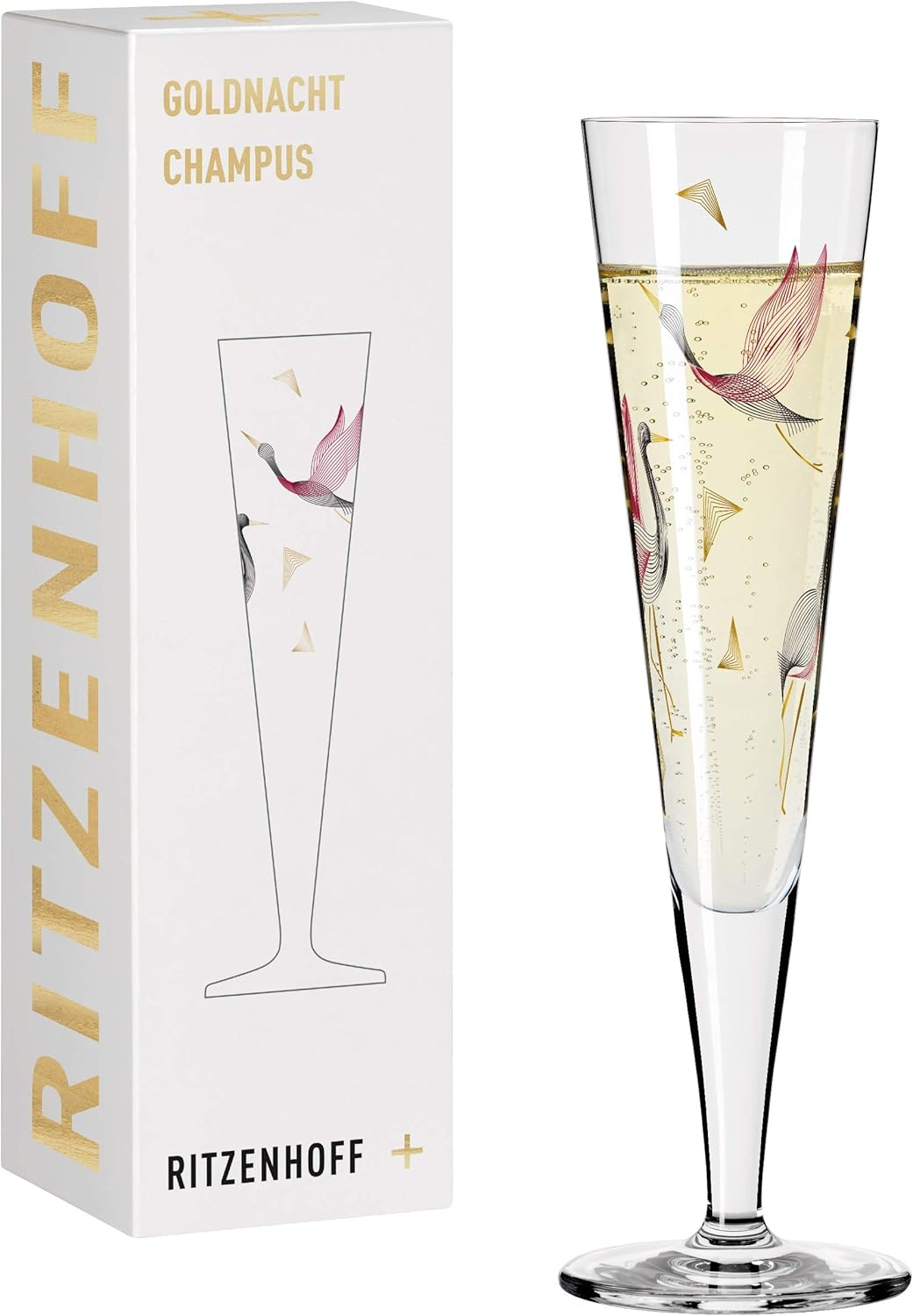 RITZENHOFF 1071015 Goldnacht #15 Champagne Glass, 205 Ml, Multi-Coloured image number 4