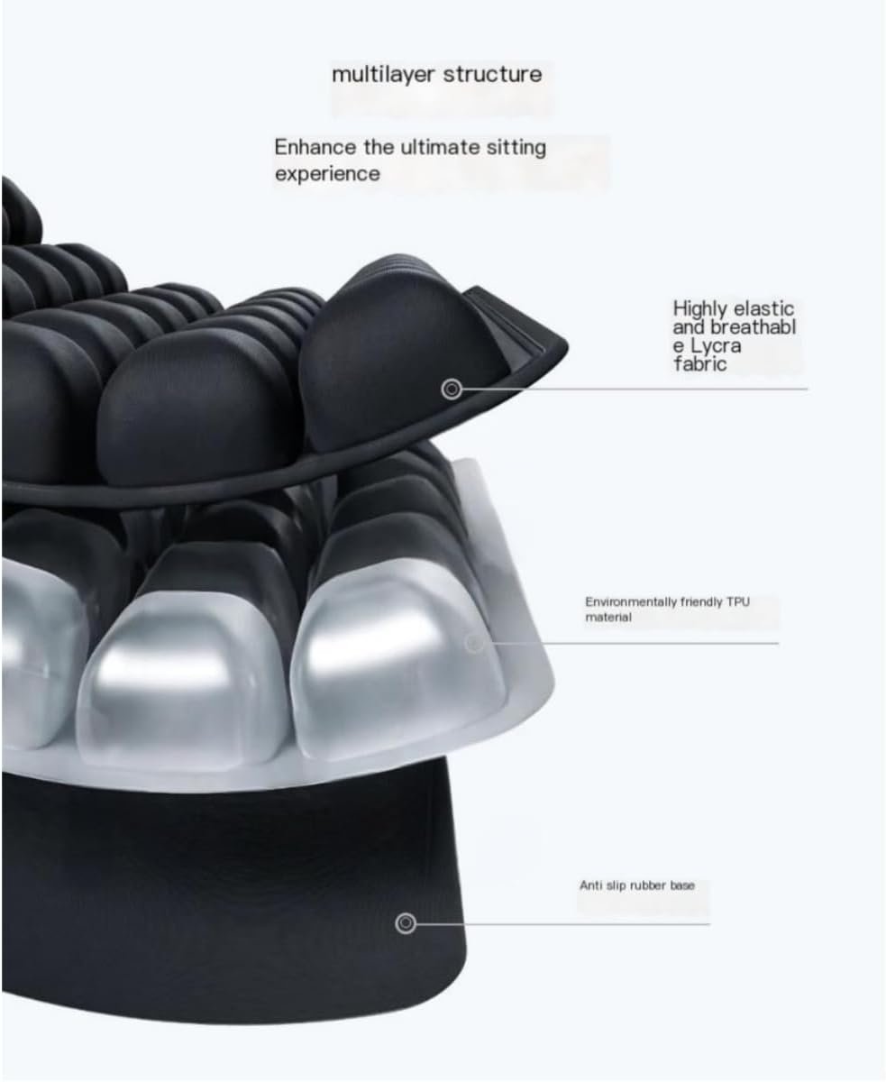 Sondur Travel Cushion,Comfortable 3D Air Seat Cushions,Inflatable Travel Cushion Airplane Seats for Car,Office Chair, Wheelchair image number 6