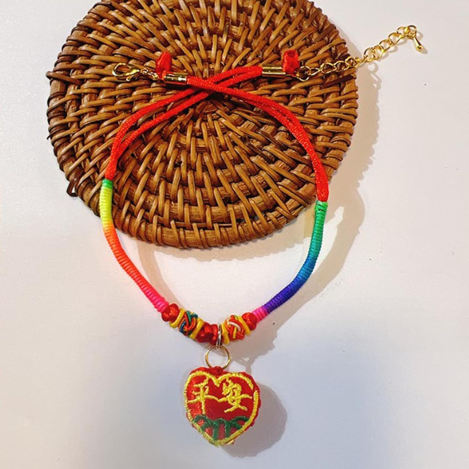 Cat Embroidery Collar, Adjustable Colorful Durable Kitten Collar, Comfortable Adjustable Cute Collar Pet Collar Gift Pets Necklace for Dogs and Cats image number 2