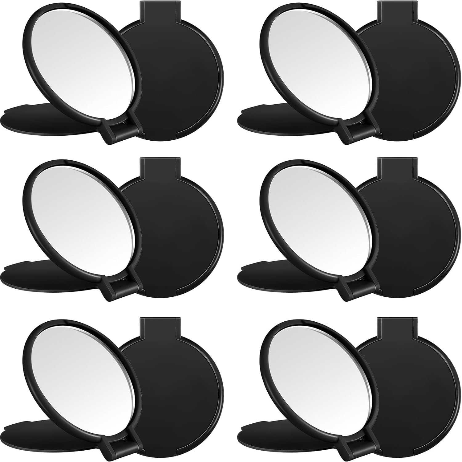 Jetec 40 Pieces Compact Mirrors Bulk Gifts Mini Vintage Pocket Mirrors for Purse Small Portable Folding round Makeup Stuffs for Travel Daily Use Party Favors Women (Classic Colors Set)