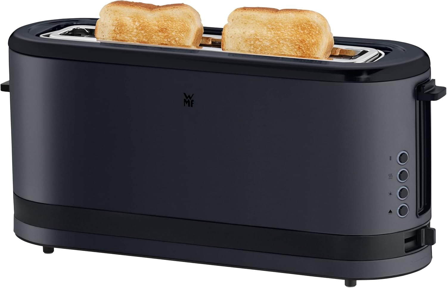 WMF K&uuml;chenminis Long Slot Toaster, Deep Black Design, 2-Slice Toaster, Compact, for 2 XXL Toasts or an Extra Long Bread Slice, High-Quality Stainless Steel Housing, 7 Browning Levels image number 2