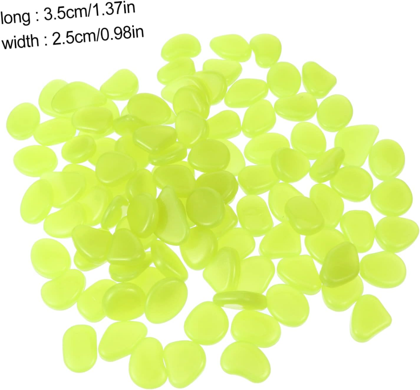 Yardwe 100Pcs Garden Pebbles Glow for Fish Tank Decor Pathway Decoration and Outdoor Landscaping Vibrant Mixed Colors for Aquarium and Garden Use image number 4