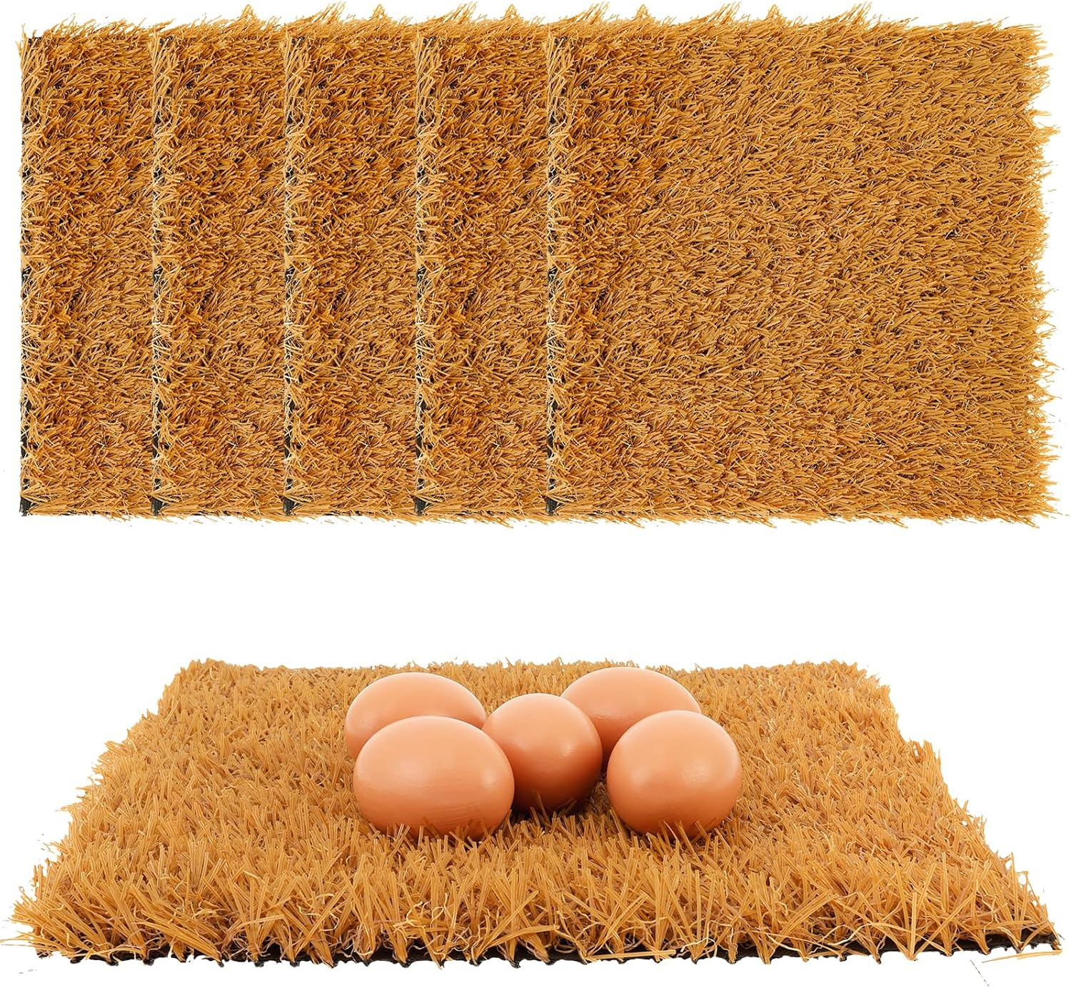 6Pcs 12Inch Chicken Nesting Pads Reusable Chicken Laying Pads Nonslip Hen Bedding Mats Washable Hen Coop Nest Liners Poultry Supplies for Laying Eggs(Green)