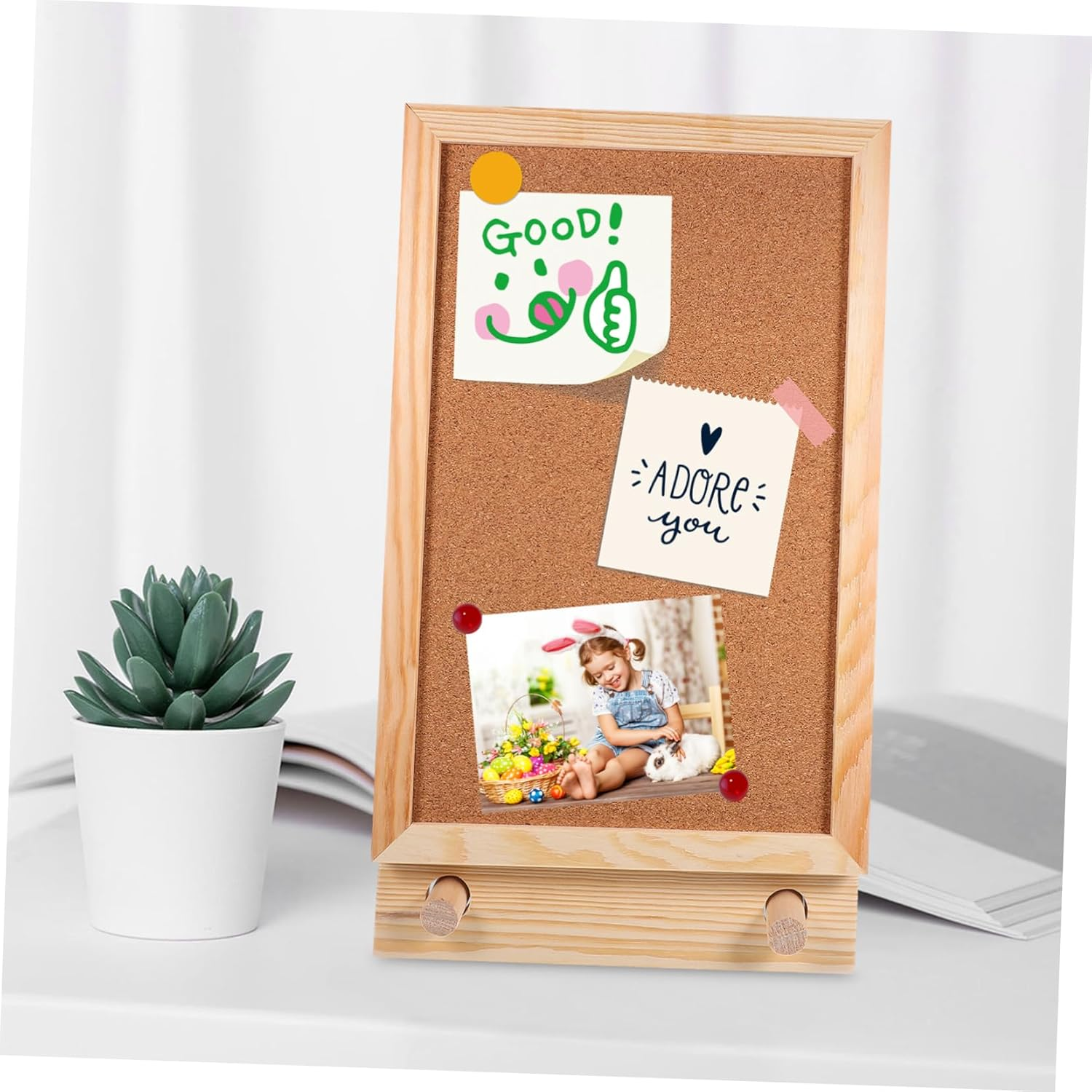 Operitacx Extra Pin Board Home Office Desk Stand Frameless Cork Board Creative Bulletin image number 6