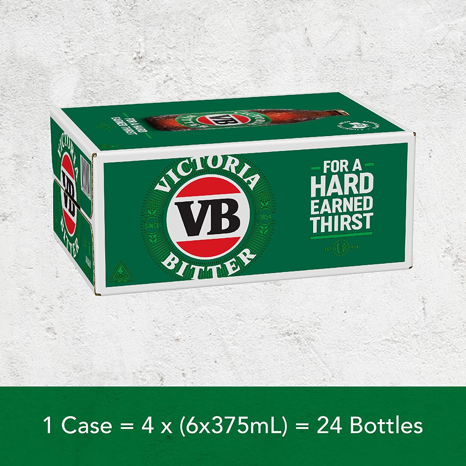 Victoria Bitter, VB Beer, Full Flavoured & Full Strength Lager, 4.9% ABV, 375Ml (Case of 24 Bottles) image number 4