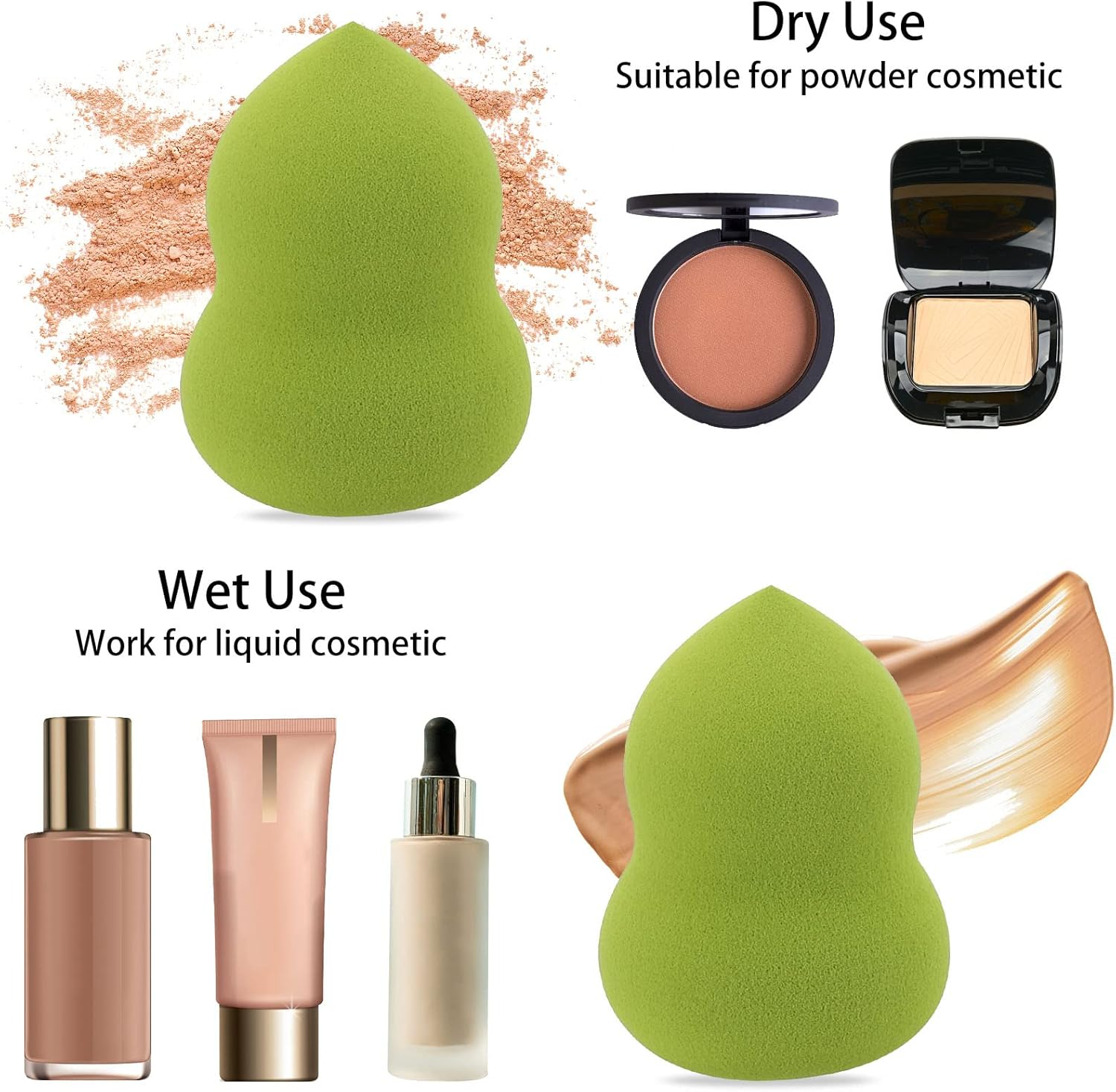 20 Packs Makeup Sponge Set Blender Blending Sponge Face Beauty Sponge Flawless for Foundation and Powder image number 4