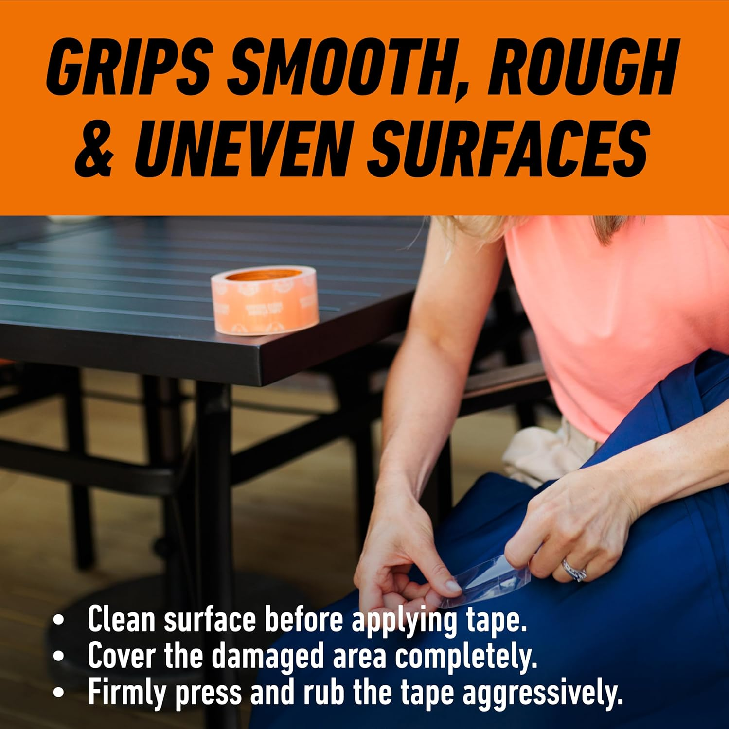 Gorilla Crystal Clear Repair Duct Tape, 1.88&rdquo; X 18 Yd, Clear, (Pack of 2) image number 4