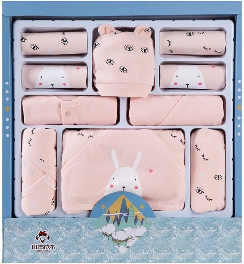 22-Pieces 100% Cotton Essentials Gift Set for Newborn Baby Girls, Which Includes Clothing and Accessories. It Is Suitable for Baby Girls and Is Designed for Infants Aged 0-6 Months. image number 1