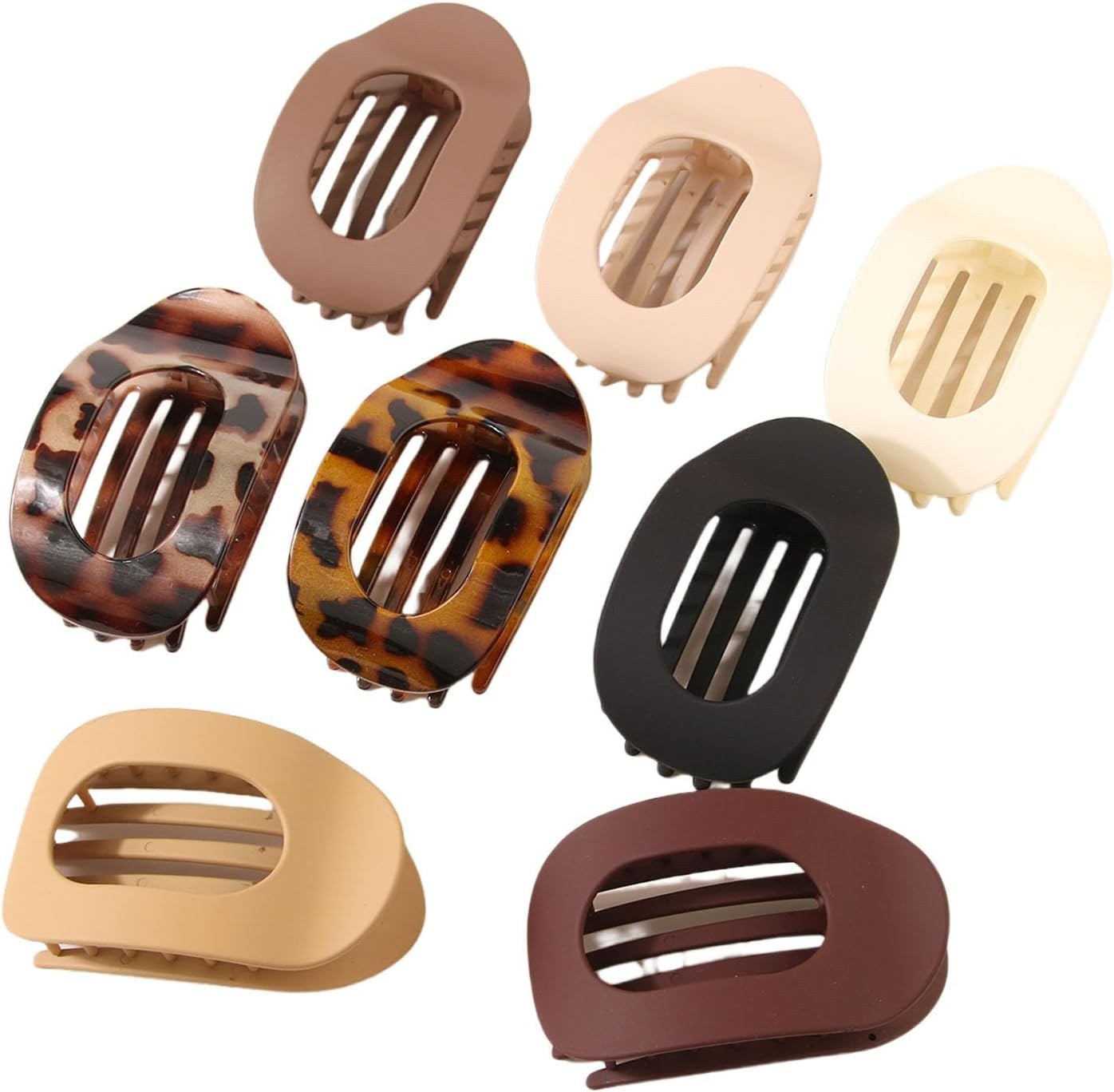 Flat Hair Clips 8PCS, for Women and Girls, with Strong Hold for Thick and Thin Hair, Comfortable Flat Clips(Multicolor）