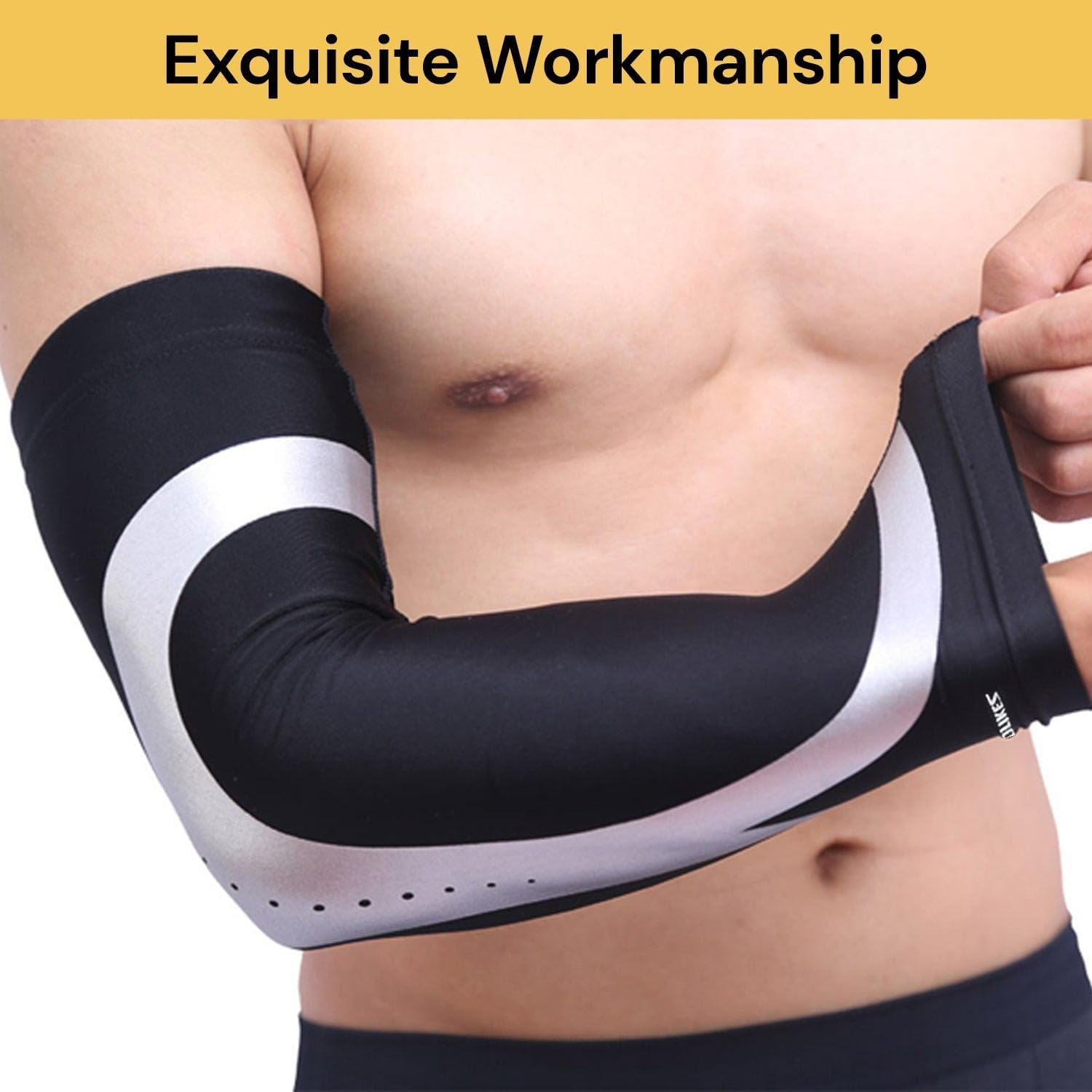 Elbow Brace Compression Sleeve Elastic Support, Tendonitis Pain, Tennis Elbow, Golfer'S Elbow, Arthritis, Bursitis, Basketball, Baseball, Football, Golf, Lifting, Sports (S) image number 1