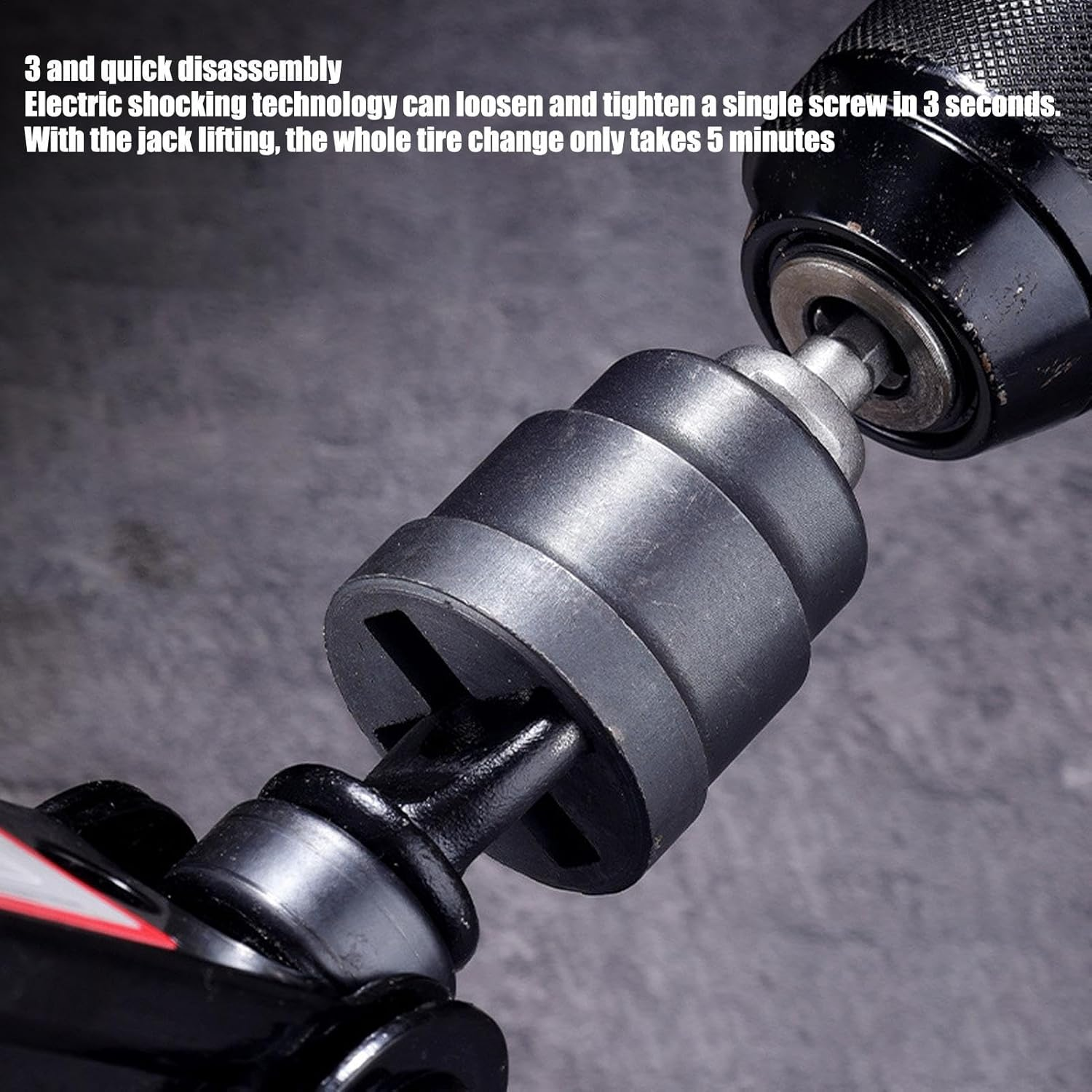 Jack Socket - Scissor Jack Socket for Car Jack | Heavy Duty Scissor Jack Socket Electric Wrench Adapter | Quick and Labor-Saving for Trailer, RV, Truck, and Auto Repair image number 5