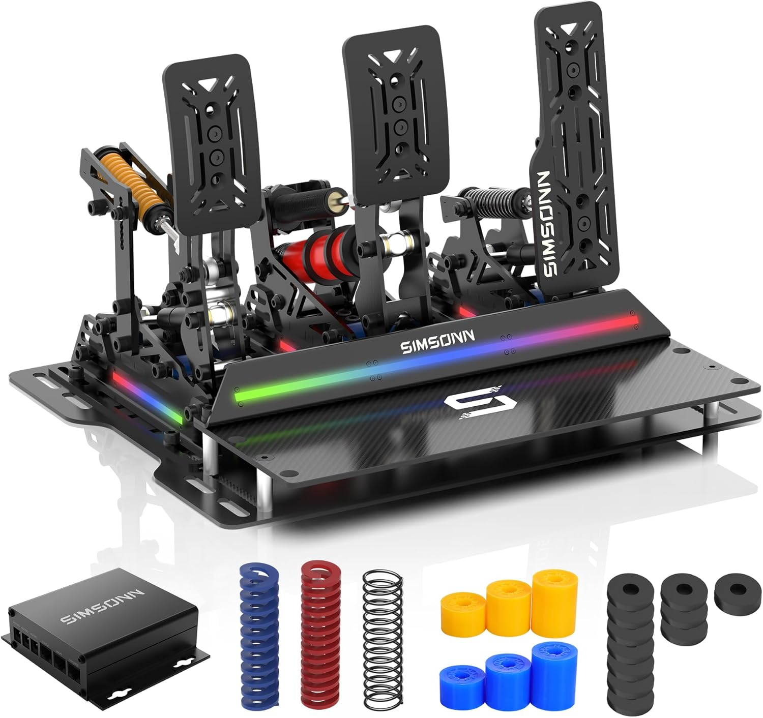 SIMSONN PRO X Ultra Sim Racing Simulator Pedals PC Load Cell HE Hydraulic Pedals Support Haptic Reactor (Pro X Ultra-P3-H3-Plate) - Pro X Ultra-P2-H2 image number 5