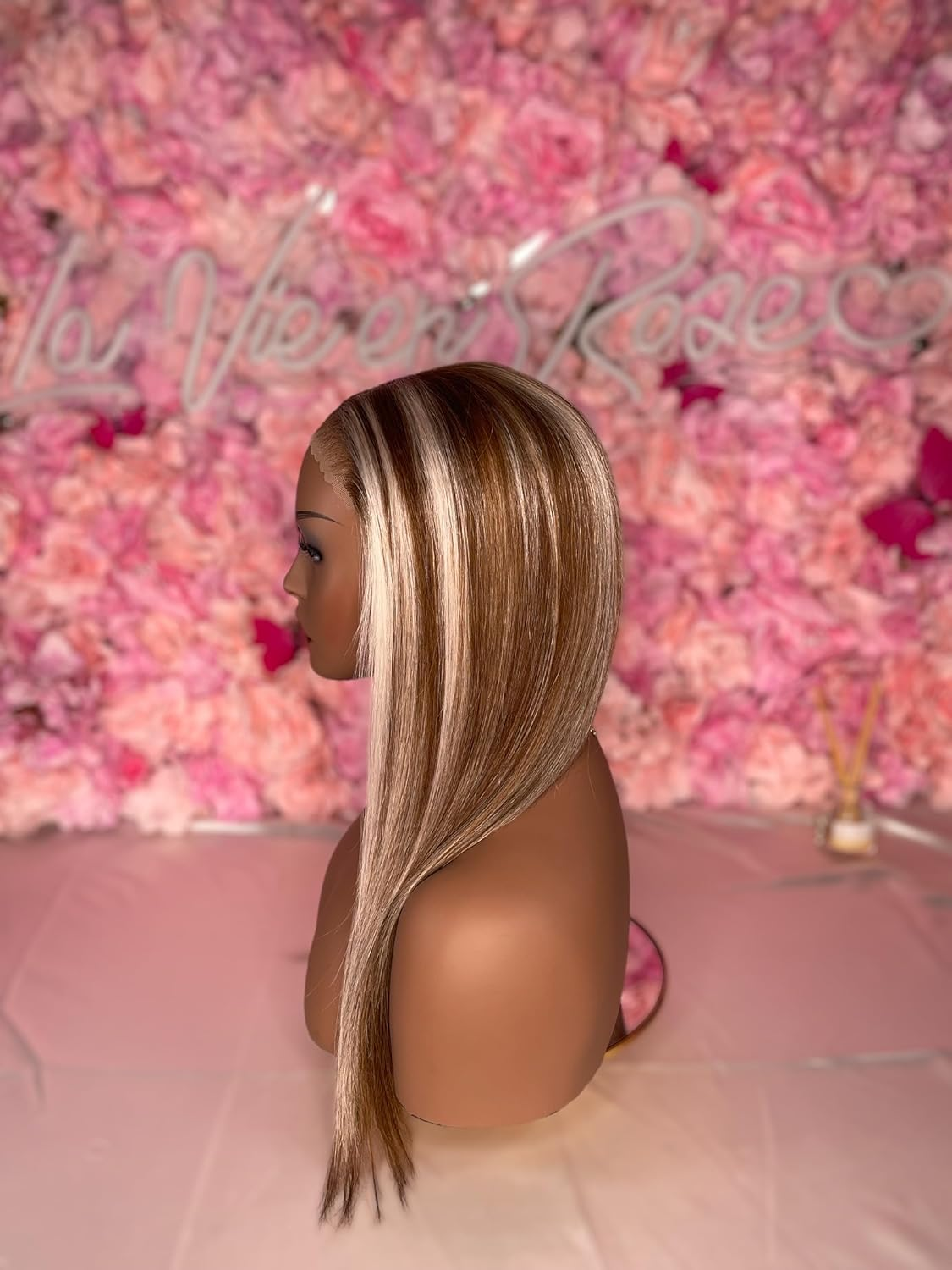 6X4 Hd Lace, Glueless Wig Brown/Blonde Human Hair Wig, Straight Lace Front Wig Lace Closure Wig Human Hair Wigs 6X4 Wig 16 Inch 180% Density image number 2