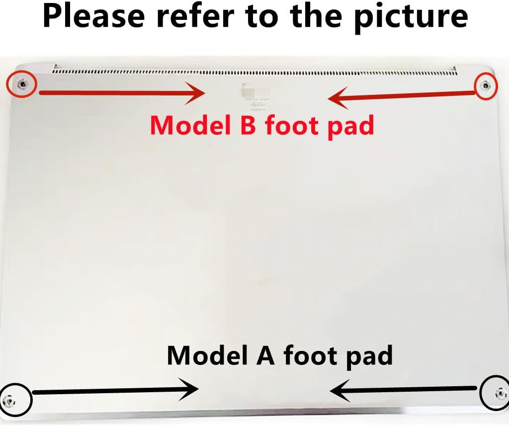 WATIPUNO Replacement Bottom Rubber Feet Fit for Microsoft Surface Laptop 3 4 5 Bottom Case Rubber Strips Pads 1867 1868 1872 1873 1950 1951 1952 1953 1978 1979 Laptop (Black) image number 3