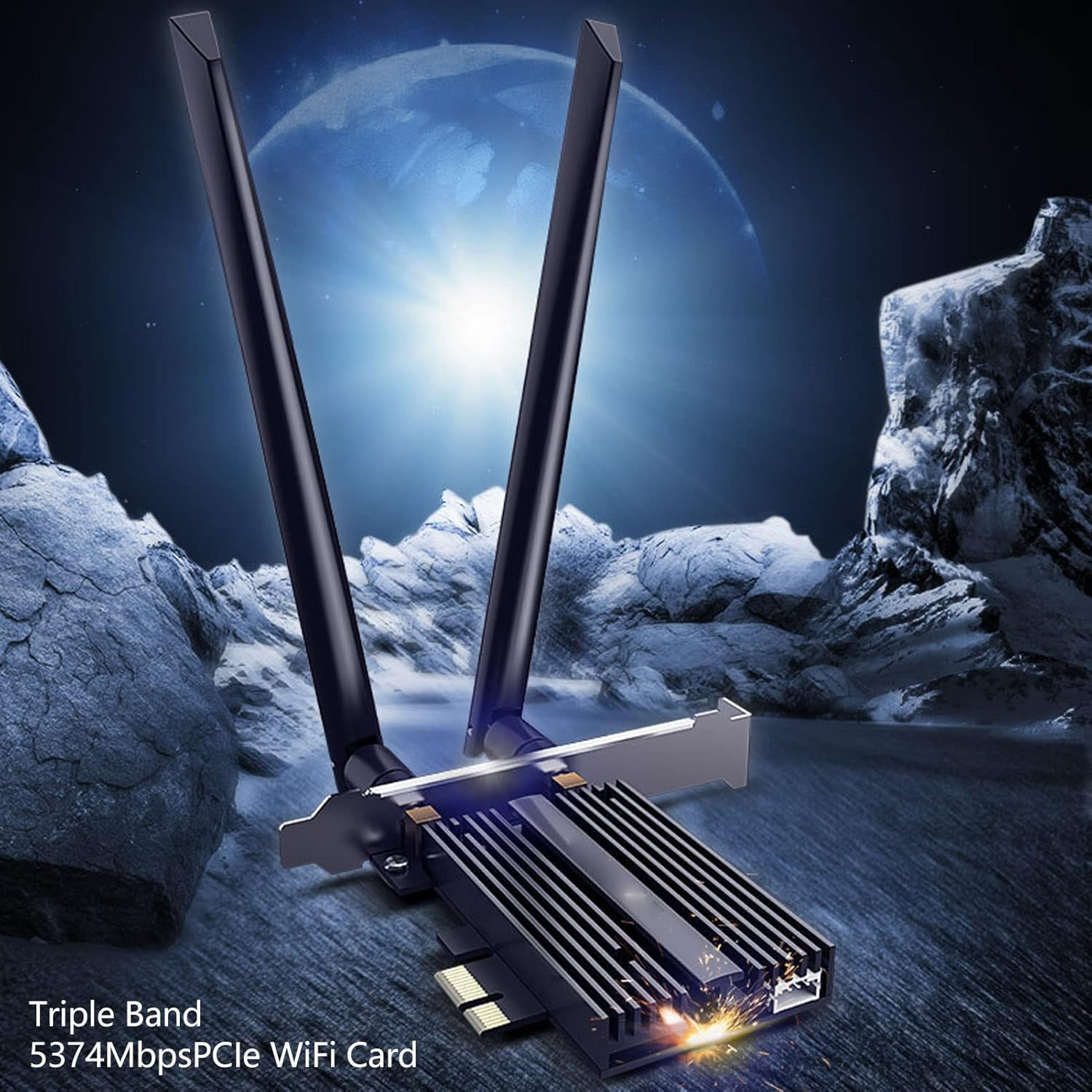 Wifi 6 Pcie Wifi Card for Desktop PC AX210 PRO, Tri Band Wireless Adapter with Bluetooth 5.2, WPA3, IEEE802.11AX Dual Band Wireless Internal Network Card image number 3