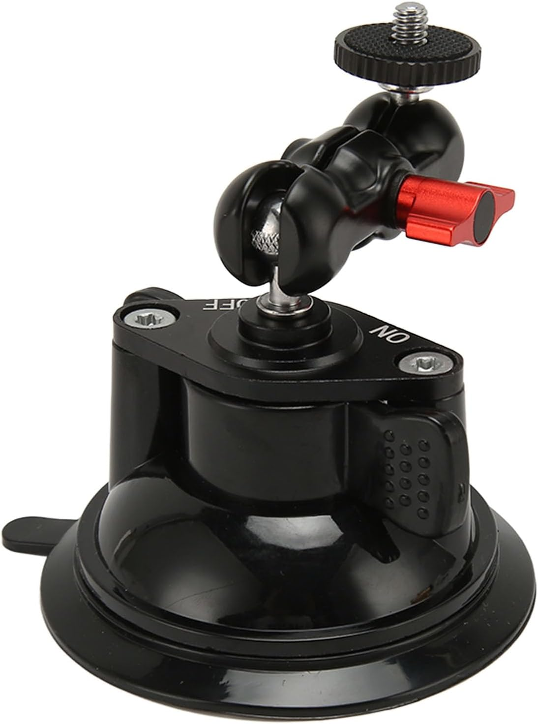 Suction Cup Camera Car Mount, Camera Suction Mount with Dual Ball Articulating Arm, 1/4 Screw Hole, 360&deg; Horizontal Adjustment and Rotation, for Action Cameras, Digital SLR Cameras image number 6