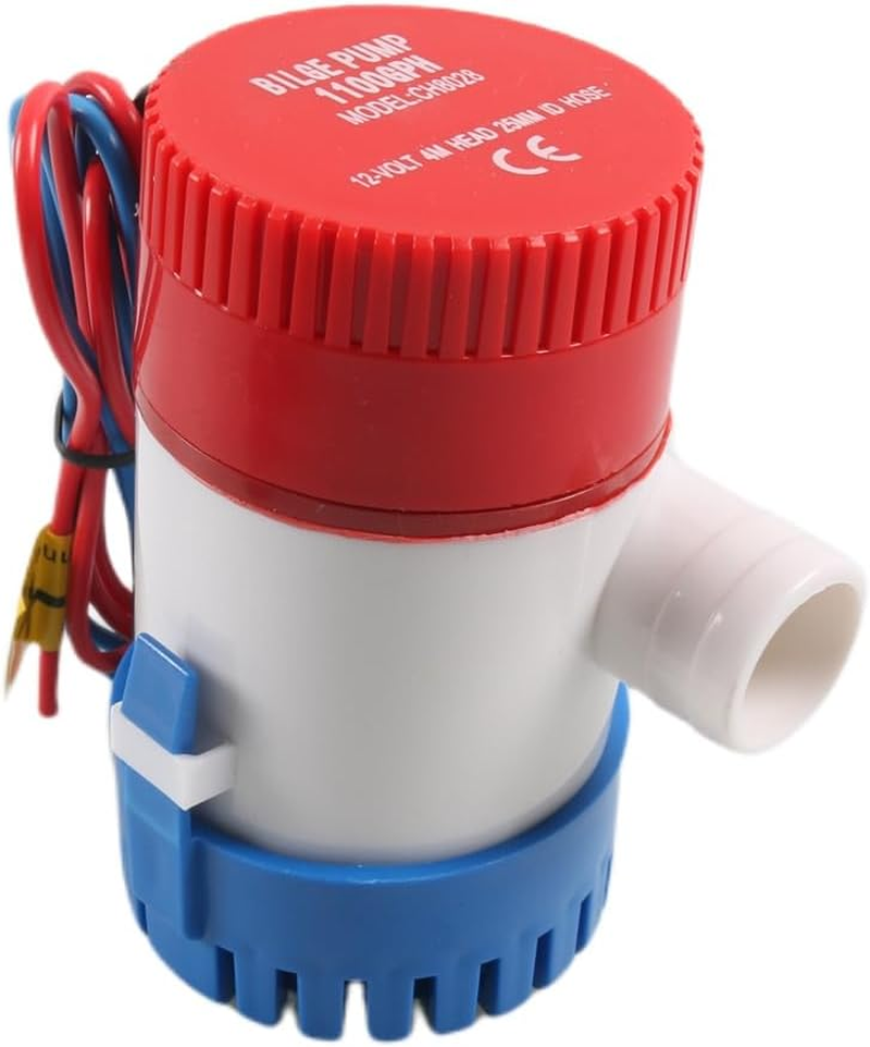Marine Bilge Pump 12V 1100GPH Drain Kit for Boat Seaplane Motor Houseboat Mini Electric Water Pump image number 6