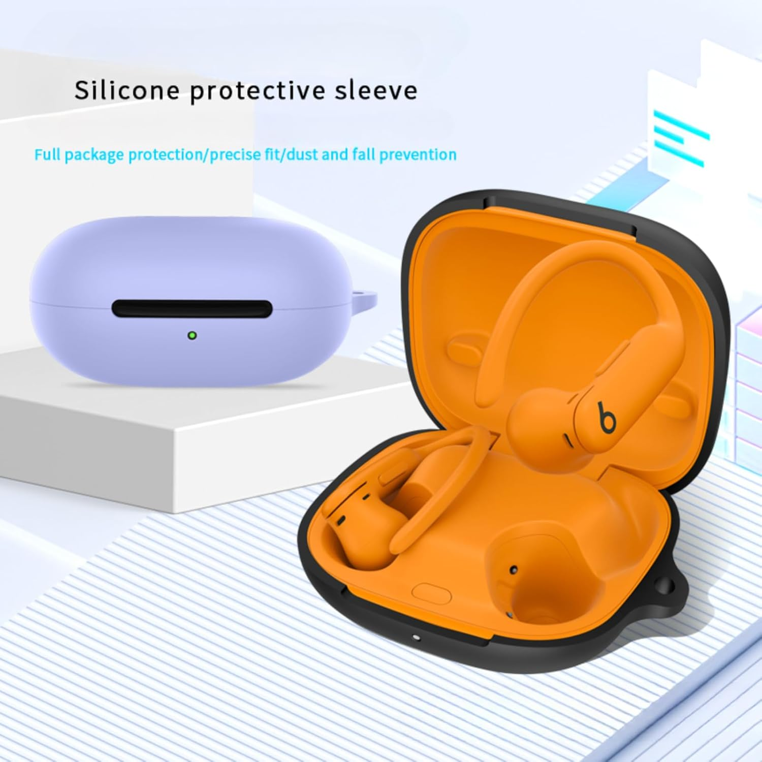 Headphone Cover for Powerbeats Pro 2 Silicone Case Dropproof Dustproof Charging Compartment Headphone Case Case image number 1