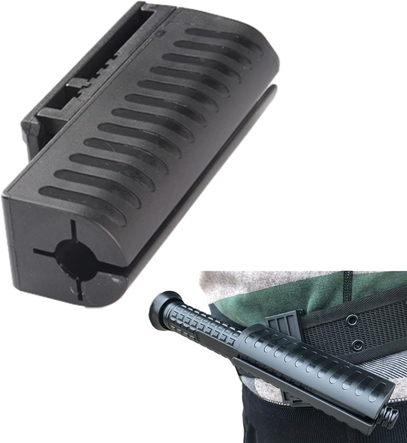 Universal Baton Holder, Baton Holster for Duty Belt Baton Case with 360 Degree Rotating Belt Fit 16"-21"-26" Telescopic Baton Pouch Baton Carrier Expandable Baton(Black) image number 1