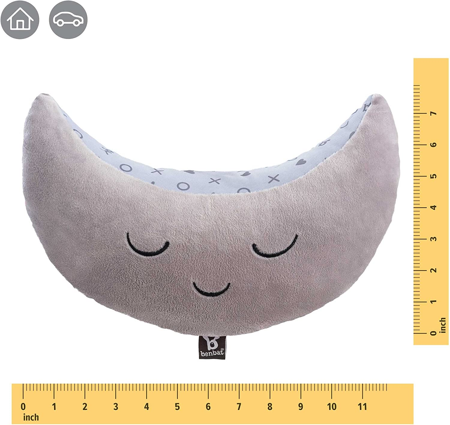 BENBAT Mooni Seat Belt Head Support Travel Pillow for 4 Years and Above, Grey (BE-MH170) image number 5