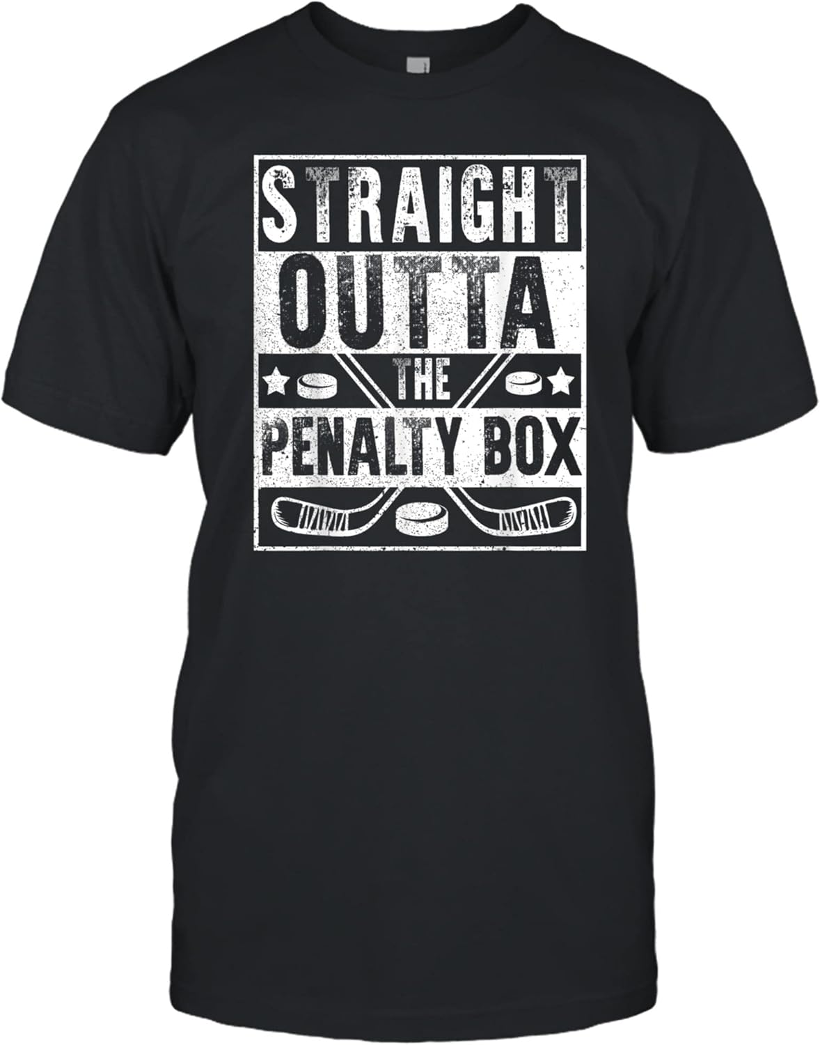 Penalty Box Funny Ice Hockey Player Field Hockey Team Unisex Shirt Gift Women Men T-Shirt (Black;L) image number 1