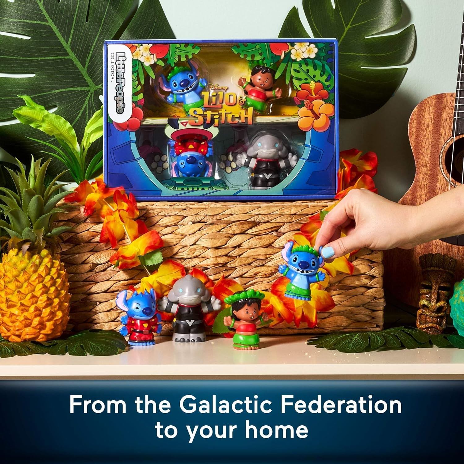 Little People COLLECTOR Disney Lilo & Stitch Special Edition Set for Adults & Fans, 4 Figures in a Display Package