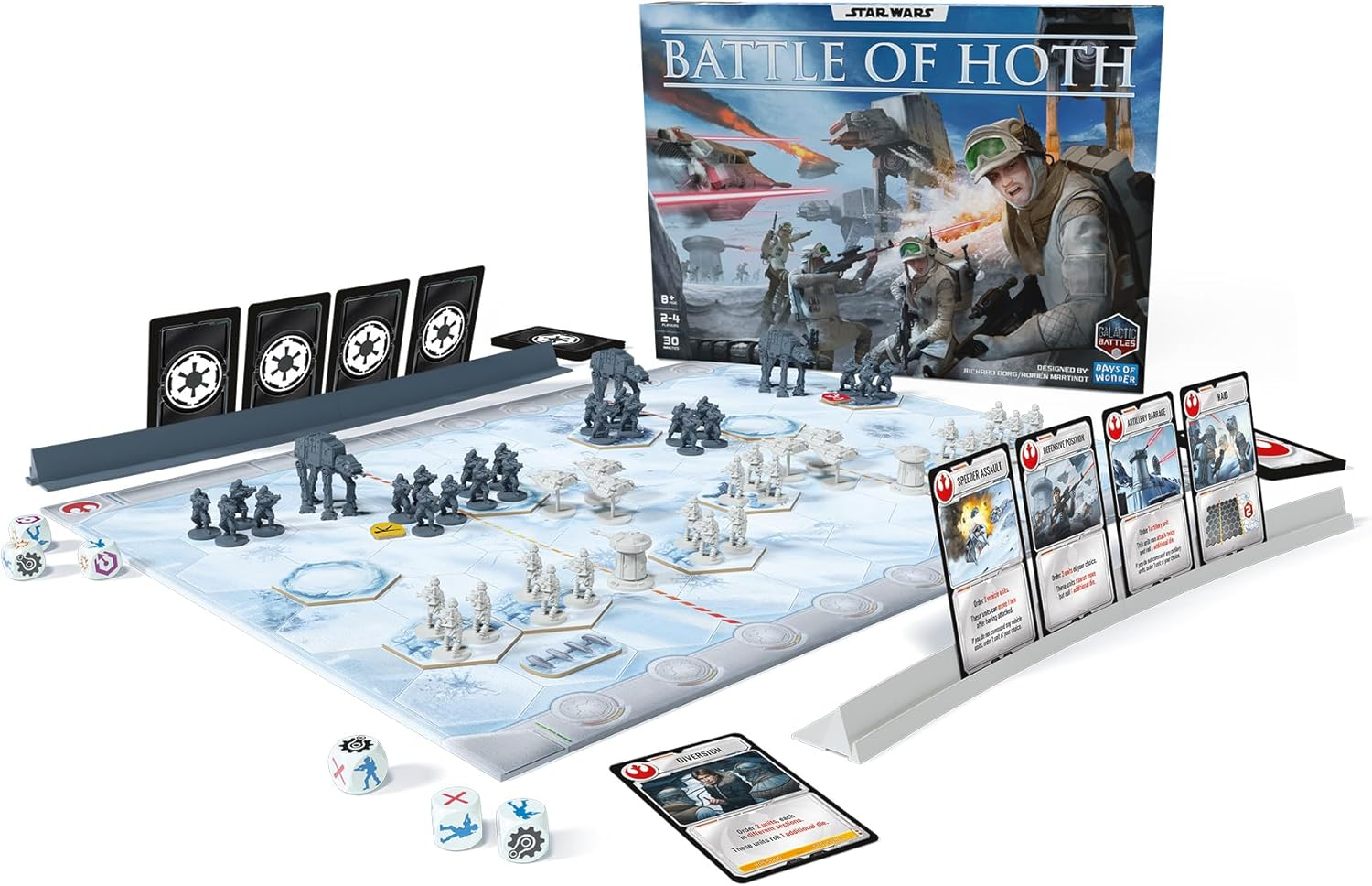 Asmodee | Days of Wonder | Star Wars Battle of Hoth | Board Game with Campaign Mode | 2-4 Players, Ages 8+