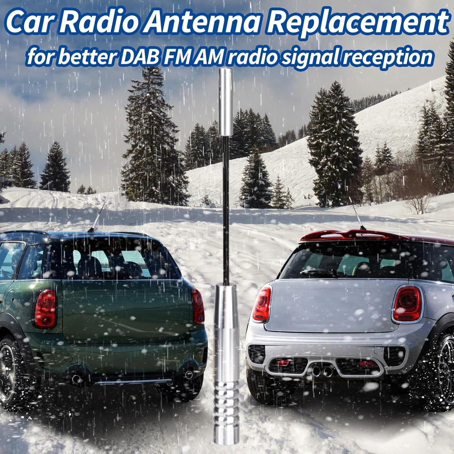 Bingfu Universal Car Roof Mount Antenna 18Cm Car Radio Antenna Replacement with Strong FM/AM Reception Function